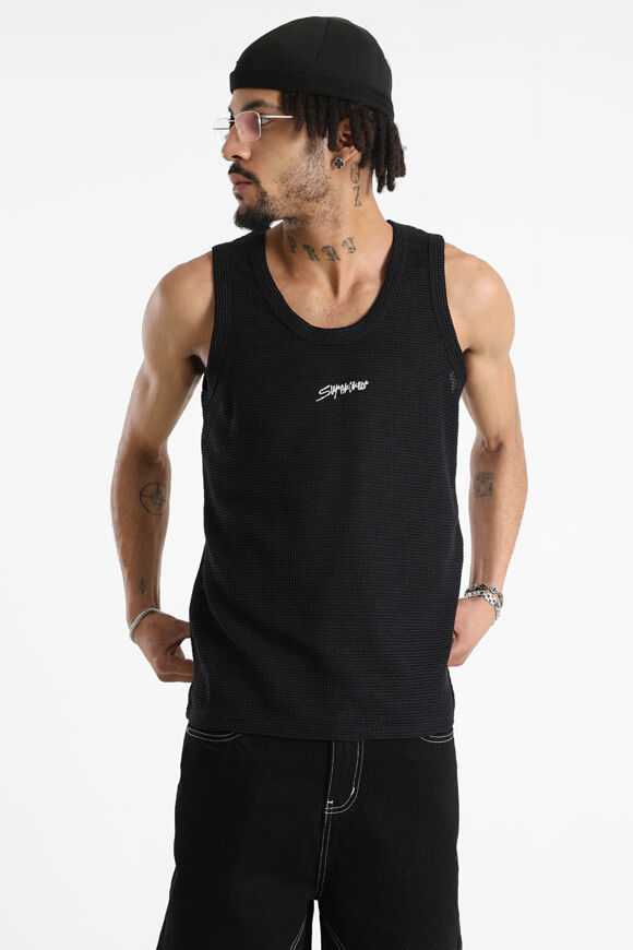 Supercrew Strukturiertes Tanktop | Schwarz | Herren  | L von Supercrew