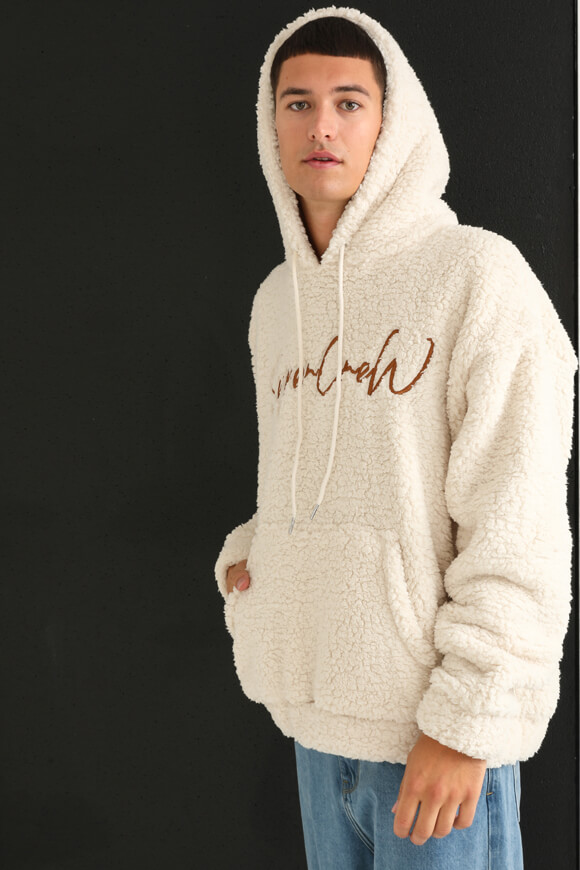 Supercrew Teddy Kapuzensweater | Offwhite | Herren  | L von Supercrew