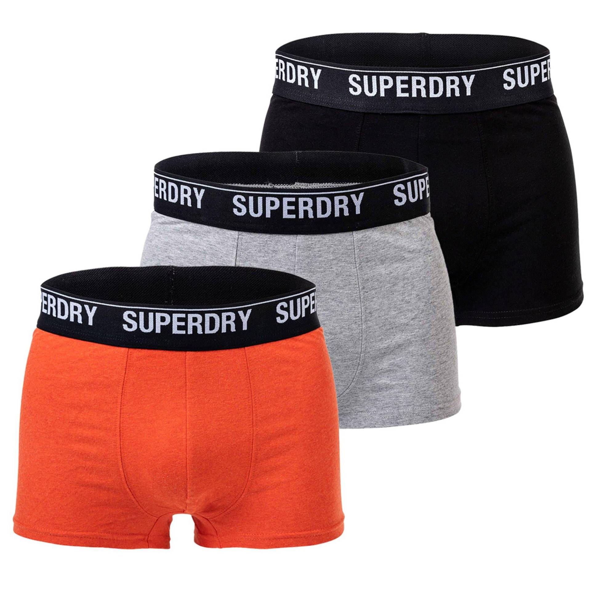 Superdry - Boxershort  3er Pack Bequem sitzend-TRUNK MULTI TRIPLE PACK, für Herren, Orange, Größe S von Superdry