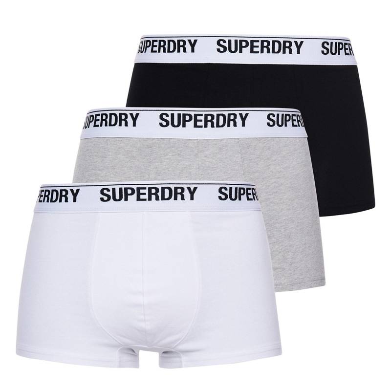 Boxershort 3er Pack Bequem Sitzend-trunk Multi Triple Pack Herren Weiss Bunt S von Superdry