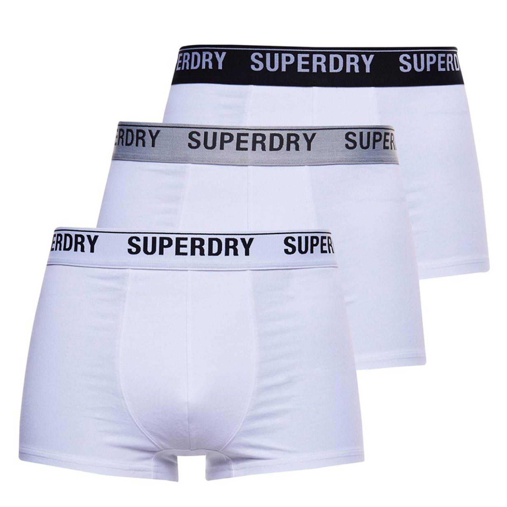 Boxershort 3er Pack Bequem Sitzend-trunk Multi Triple Pack Herren Weiss S von Superdry