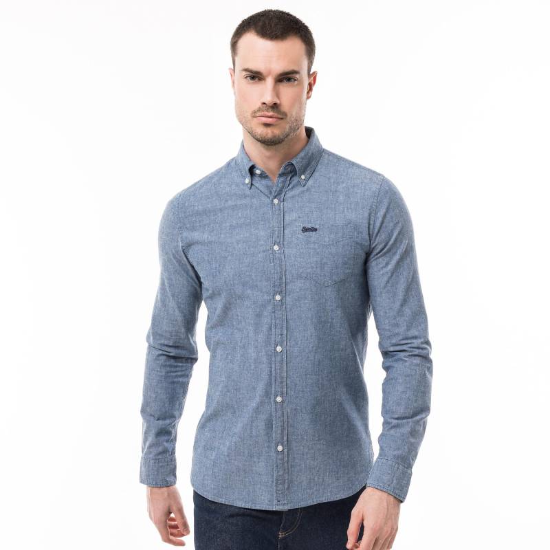 Hemd, Langarm Herren Indigo M von Superdry