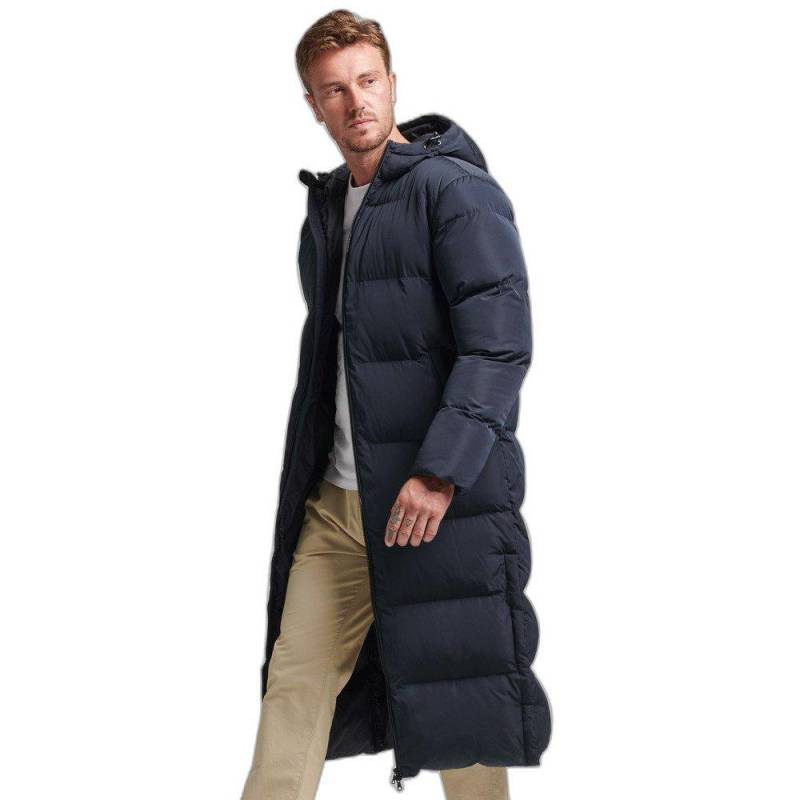 Superdry - lange daunenjacke super duvet, für Herren, Größe M von Superdry