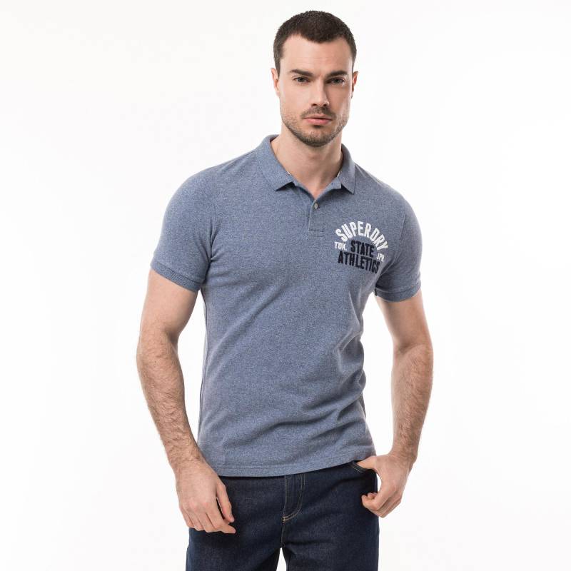 Poloshirt, Kurzarm Herren Blau  L von Superdry