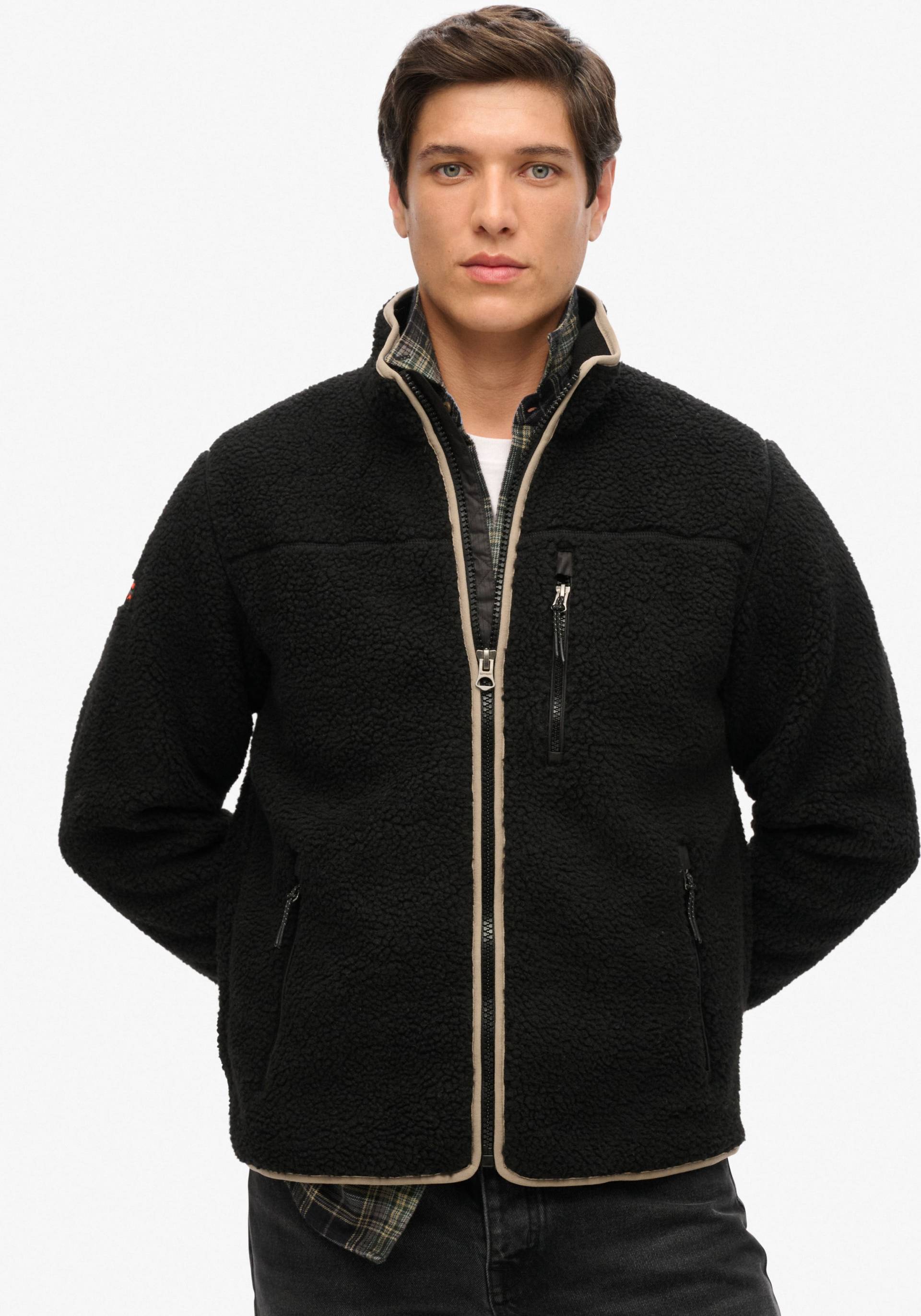 Superdry Fleecejacke »OUTDOOR FULL ZIP FLEECE«, ohne Kapuze von Superdry