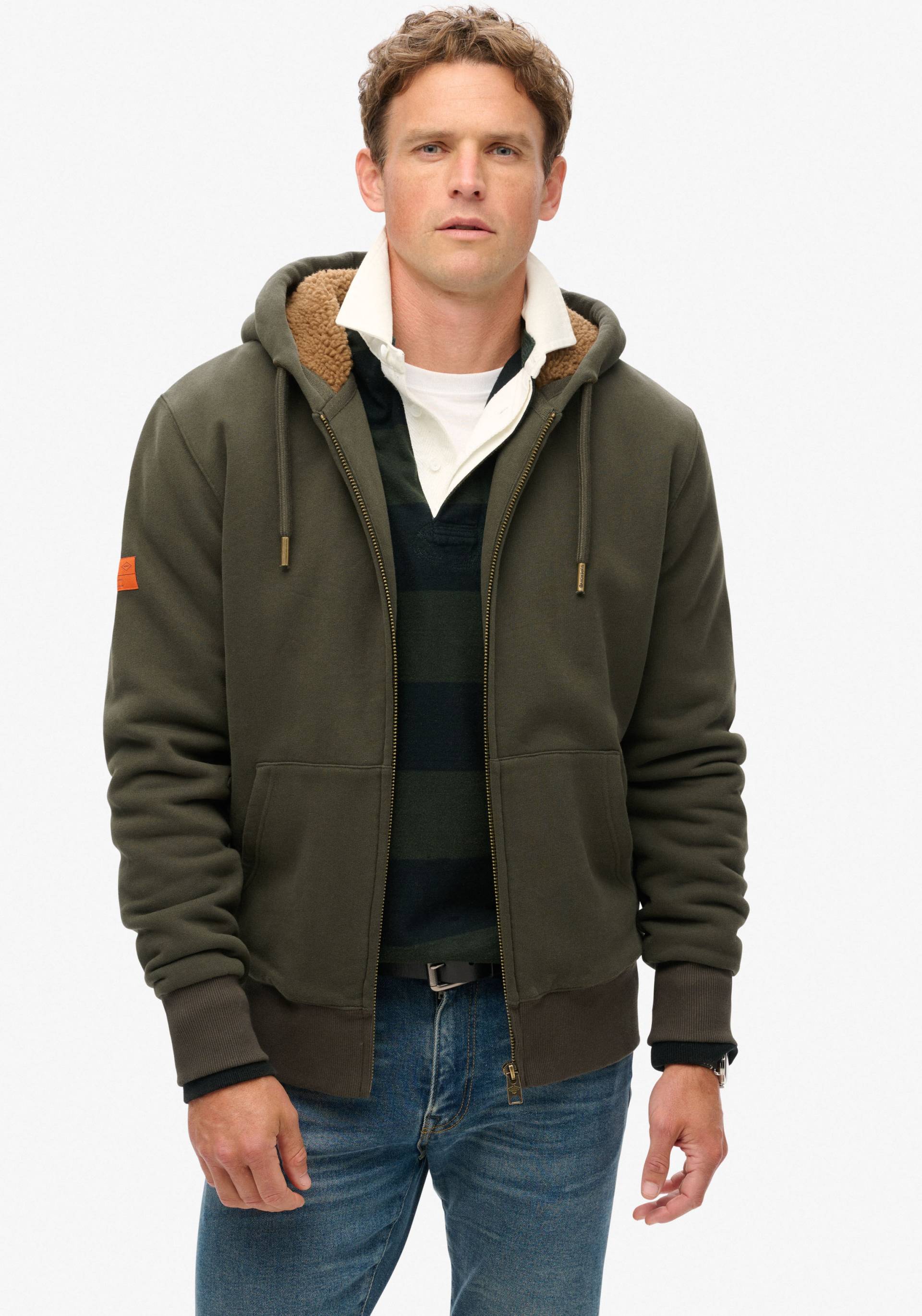 Superdry Kapuzensweatjacke »Borg Lined Ziphood« von Superdry