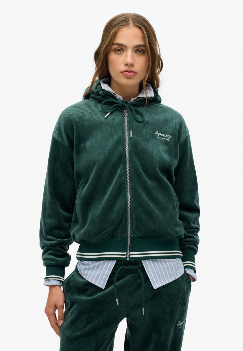 Superdry Kapuzensweatjacke »COUNTRY CLUB VELOUR ZIP HOOD« von Superdry