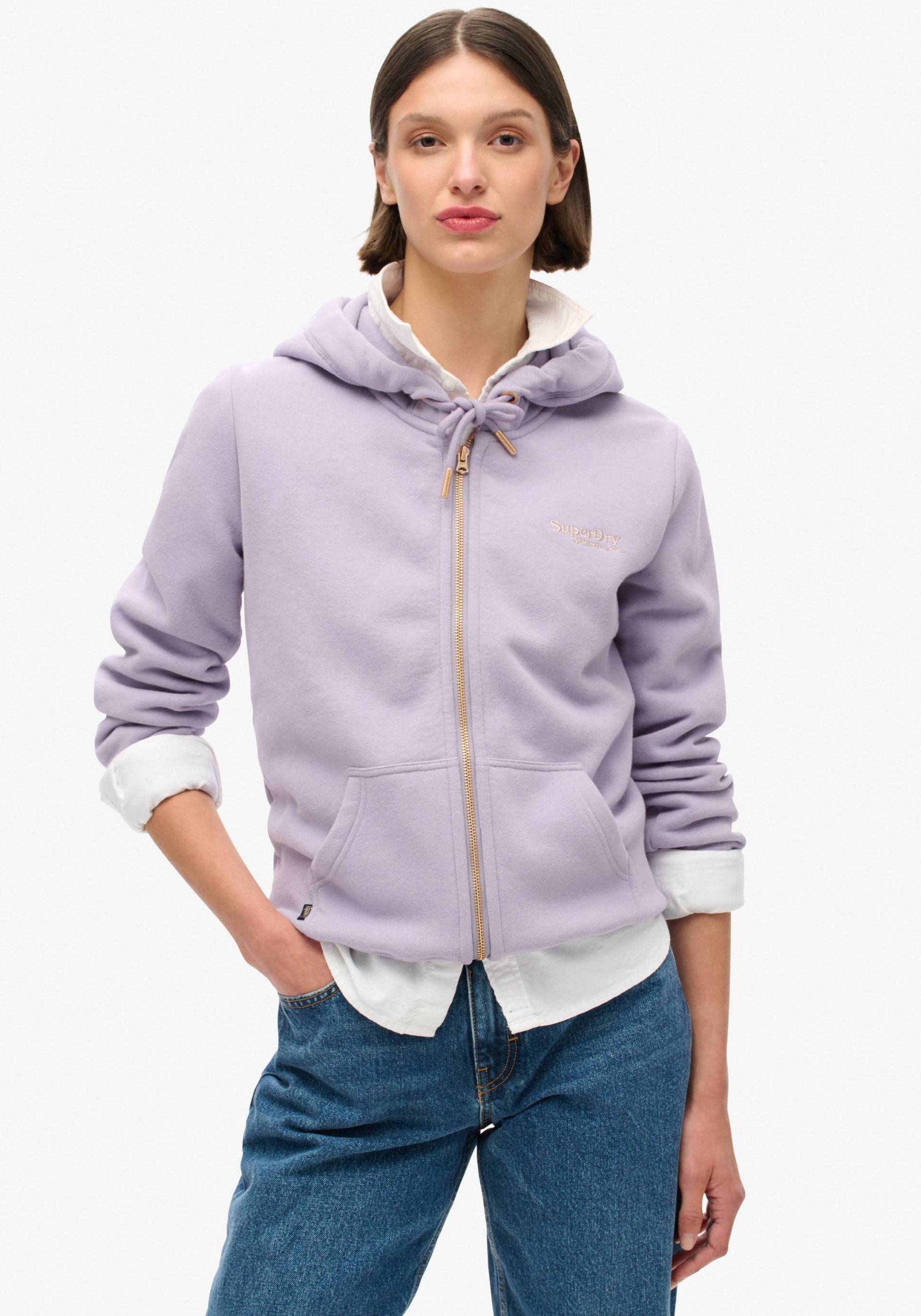 Superdry Kapuzensweatjacke »ESSENTIAL LOGO ZIP HOODIE«, mit Logostickerei von Superdry