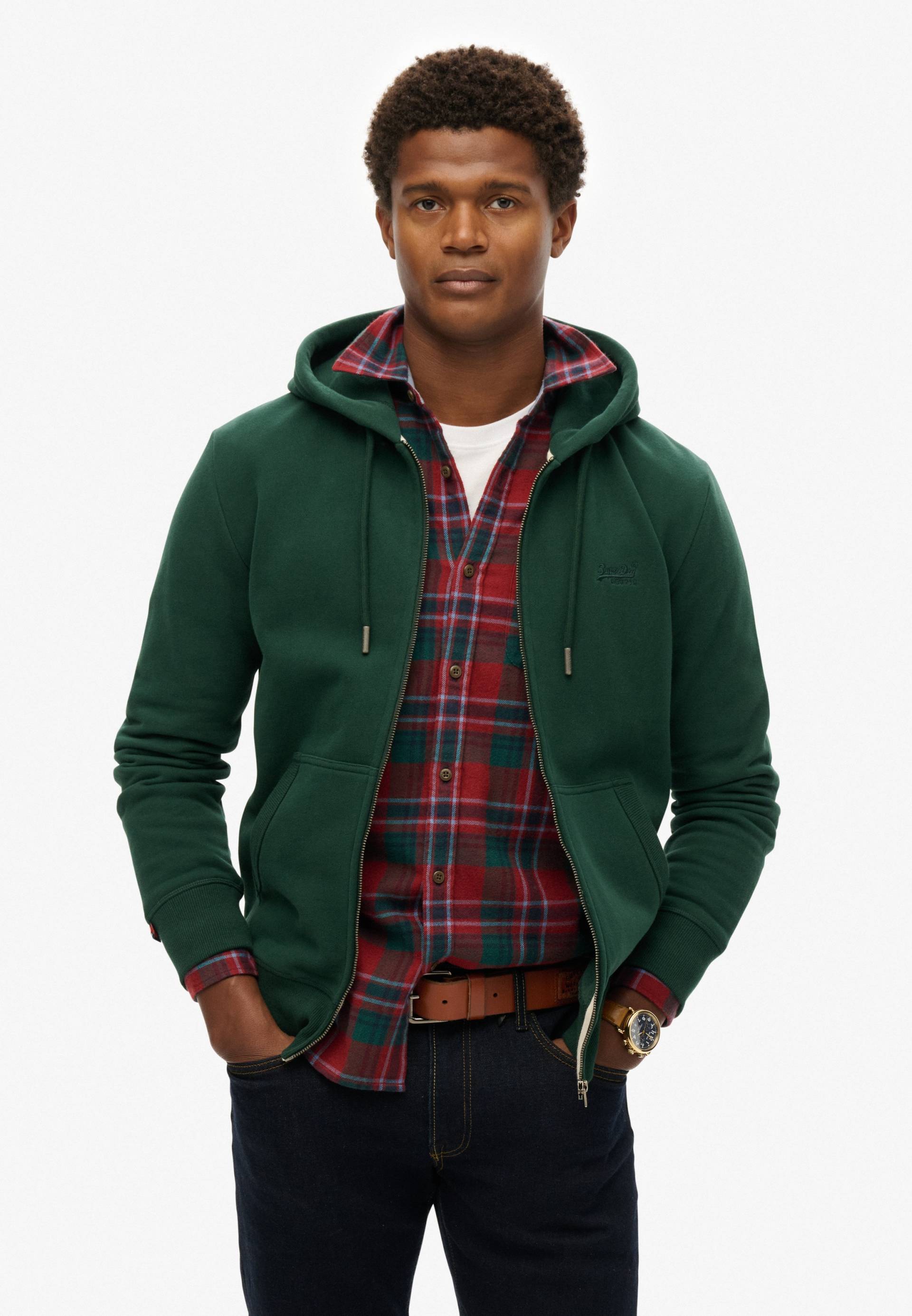 Superdry Kapuzensweatjacke »ESSENTIAL LOGO ZIP HOODIE HB« von Superdry