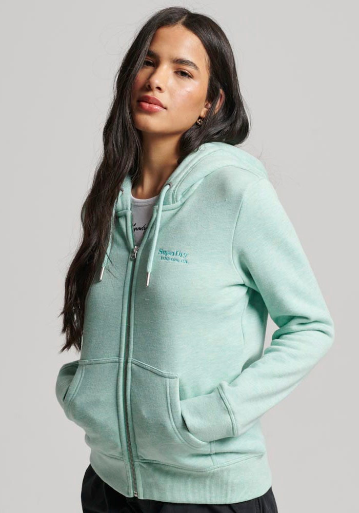 Superdry Kapuzensweatjacke »ESSENTIAL LOGO ZIP HOODIE«, mit Logostickerei Superdry Kapuzensweatjacke »ESSENTIAL LOGO ZIP HOODIE«, mit Logostickerei von Superdry