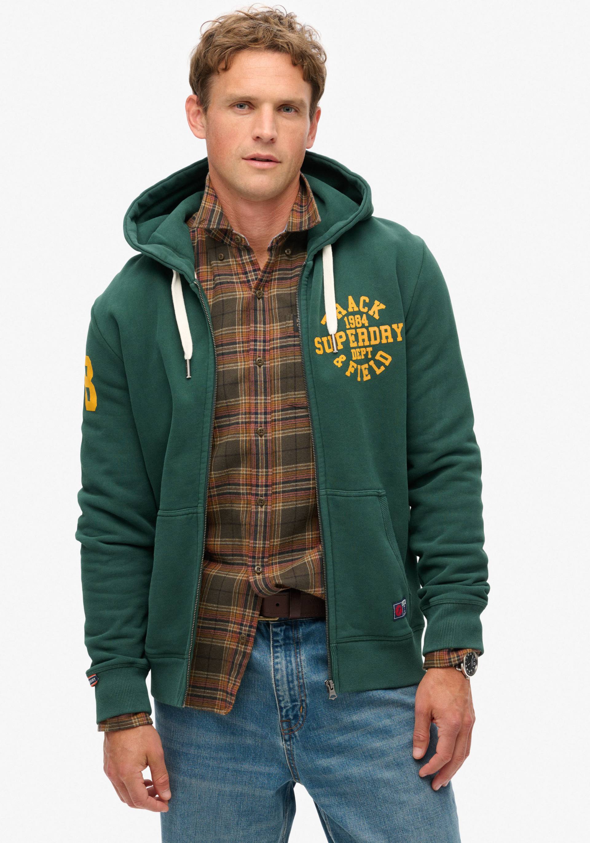 Superdry Kapuzensweatjacke »TRACK & FIELD GRAPHIC ZIPHOOD« von Superdry