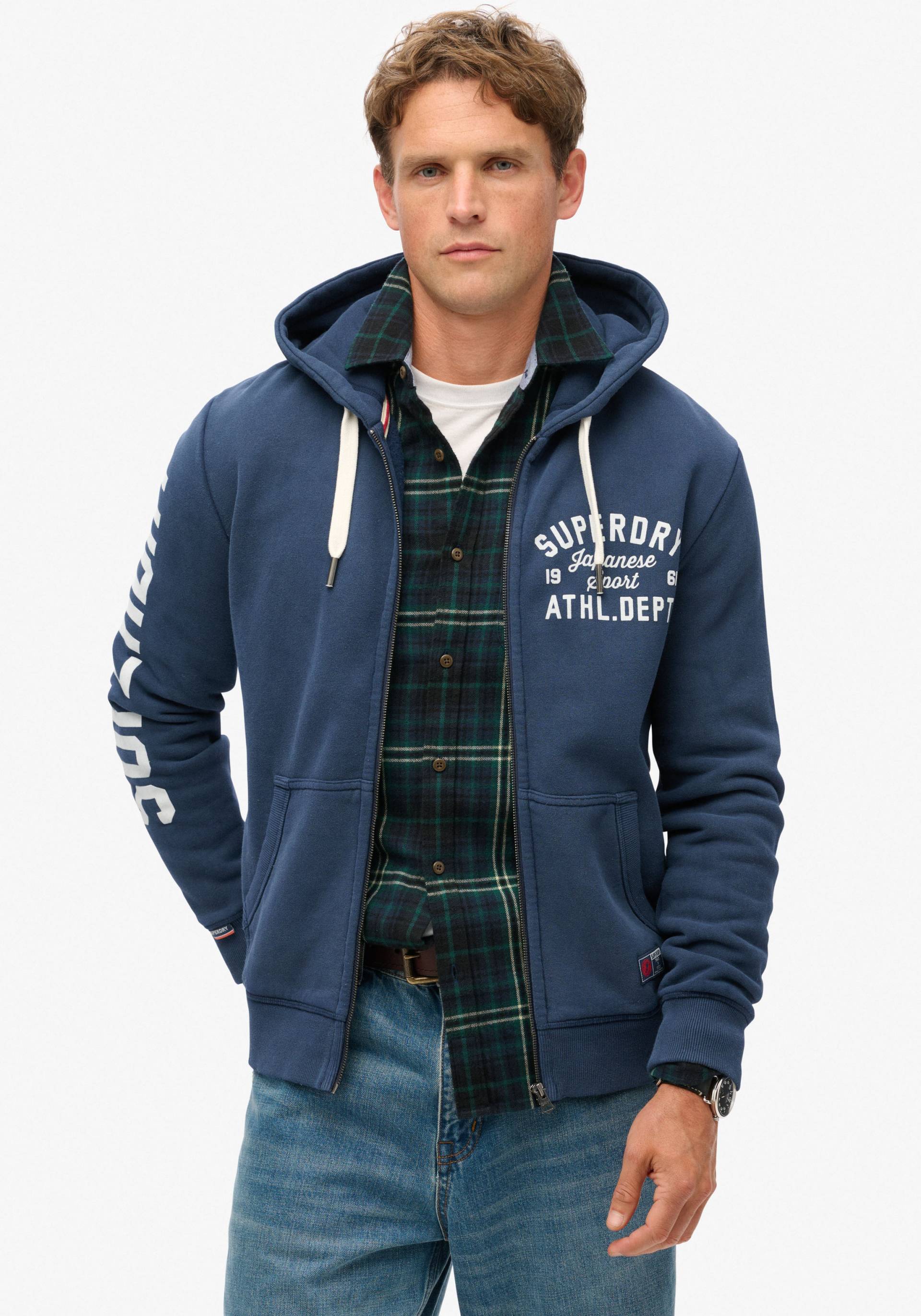 Superdry Kapuzensweatjacke »TRACK & FIELD GRAPHIC ZIPHOOD« von Superdry