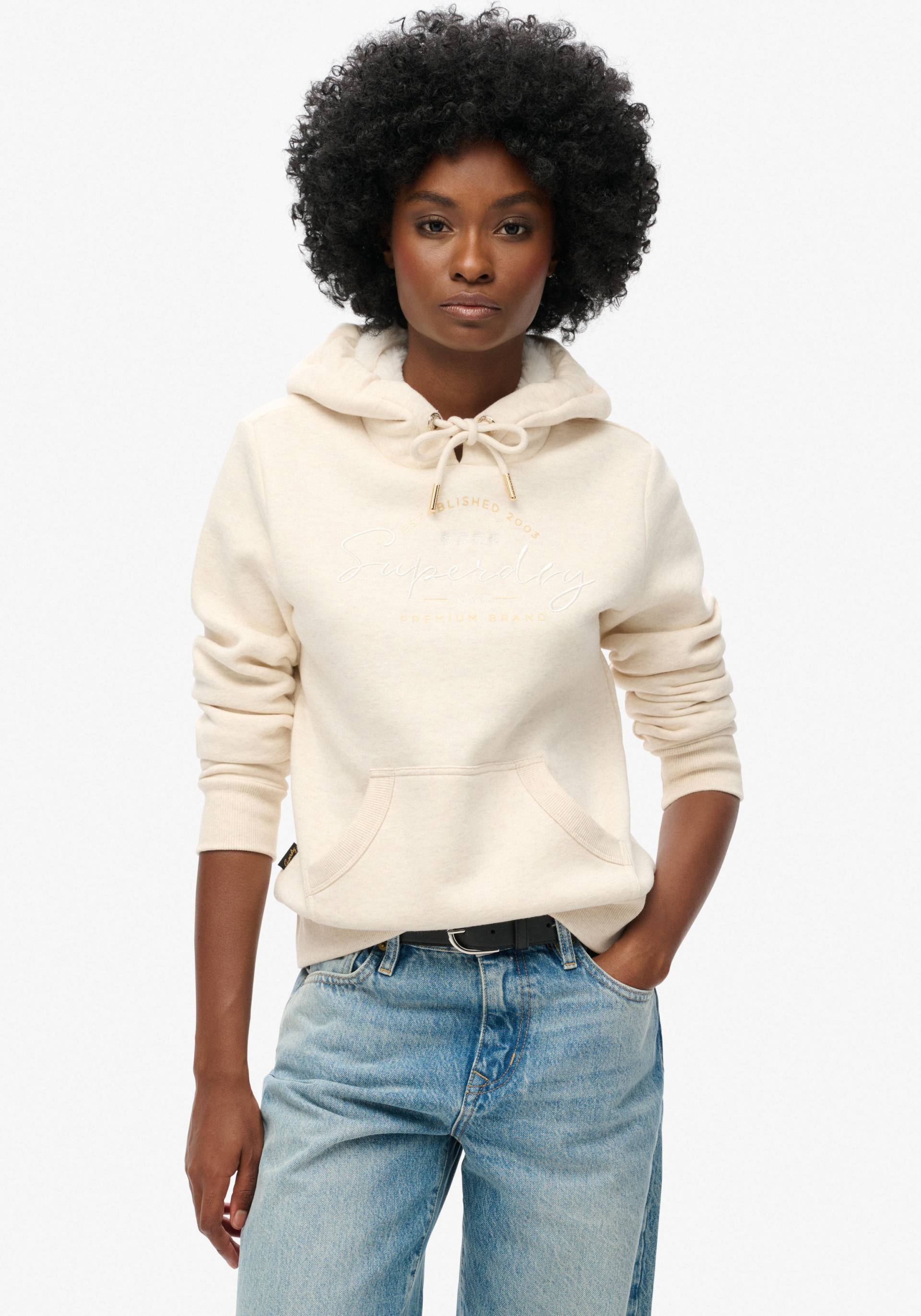 Superdry Kapuzensweatshirt »Luxe Metallic Logo Hoodie« von Superdry