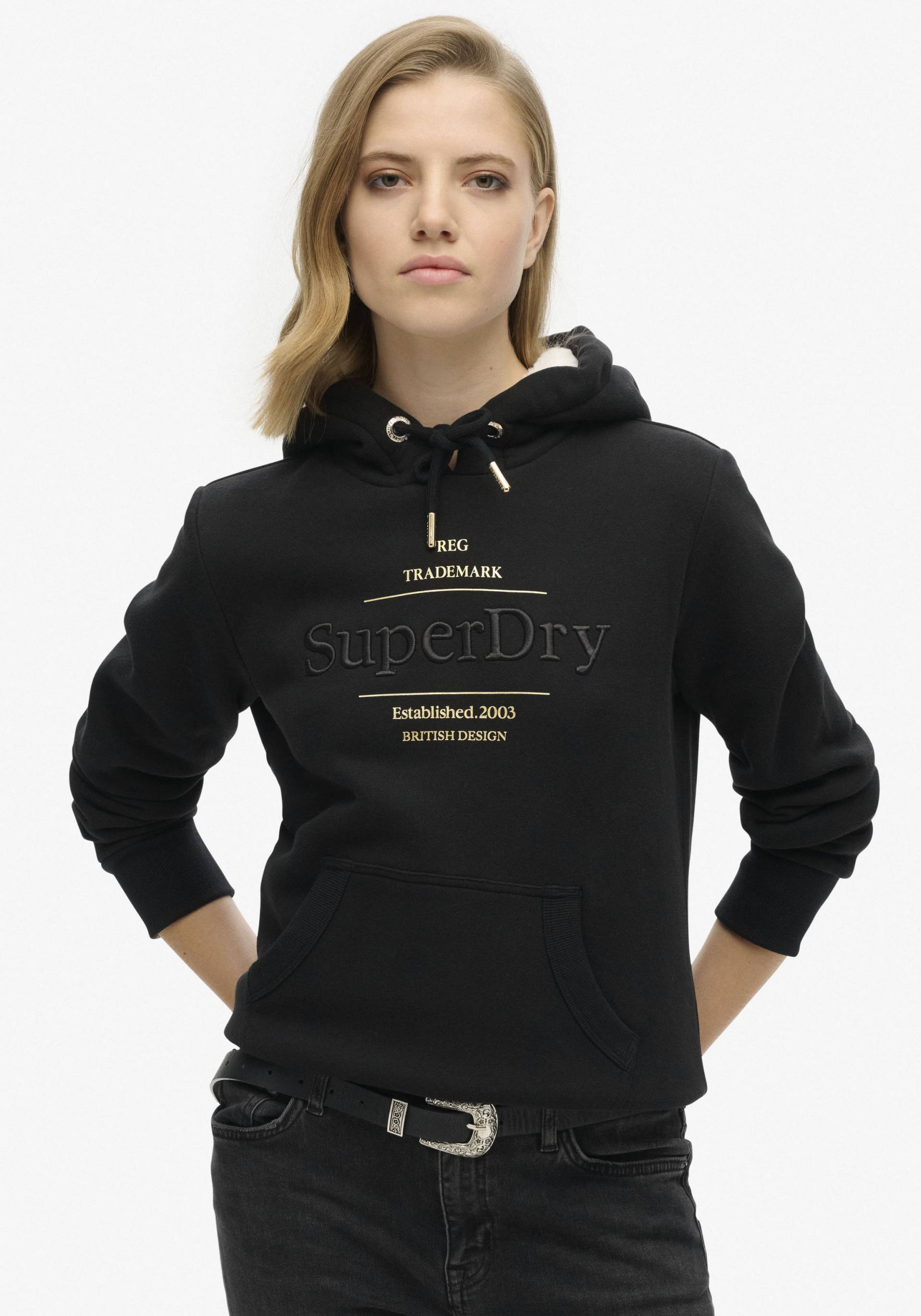 Superdry Kapuzensweatshirt »Luxe Metallic Logo Hoodie« Superdry Kapuzensweatshirt »Luxe Metallic Logo Hoodie« von Superdry