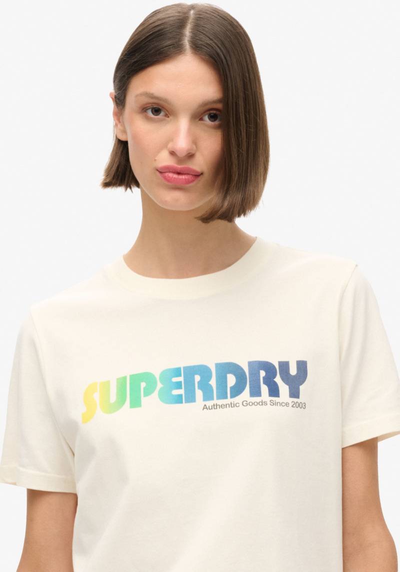 Superdry Kurzarmshirt »RAINBOW LOGO RELAXED T SHIRT« von Superdry