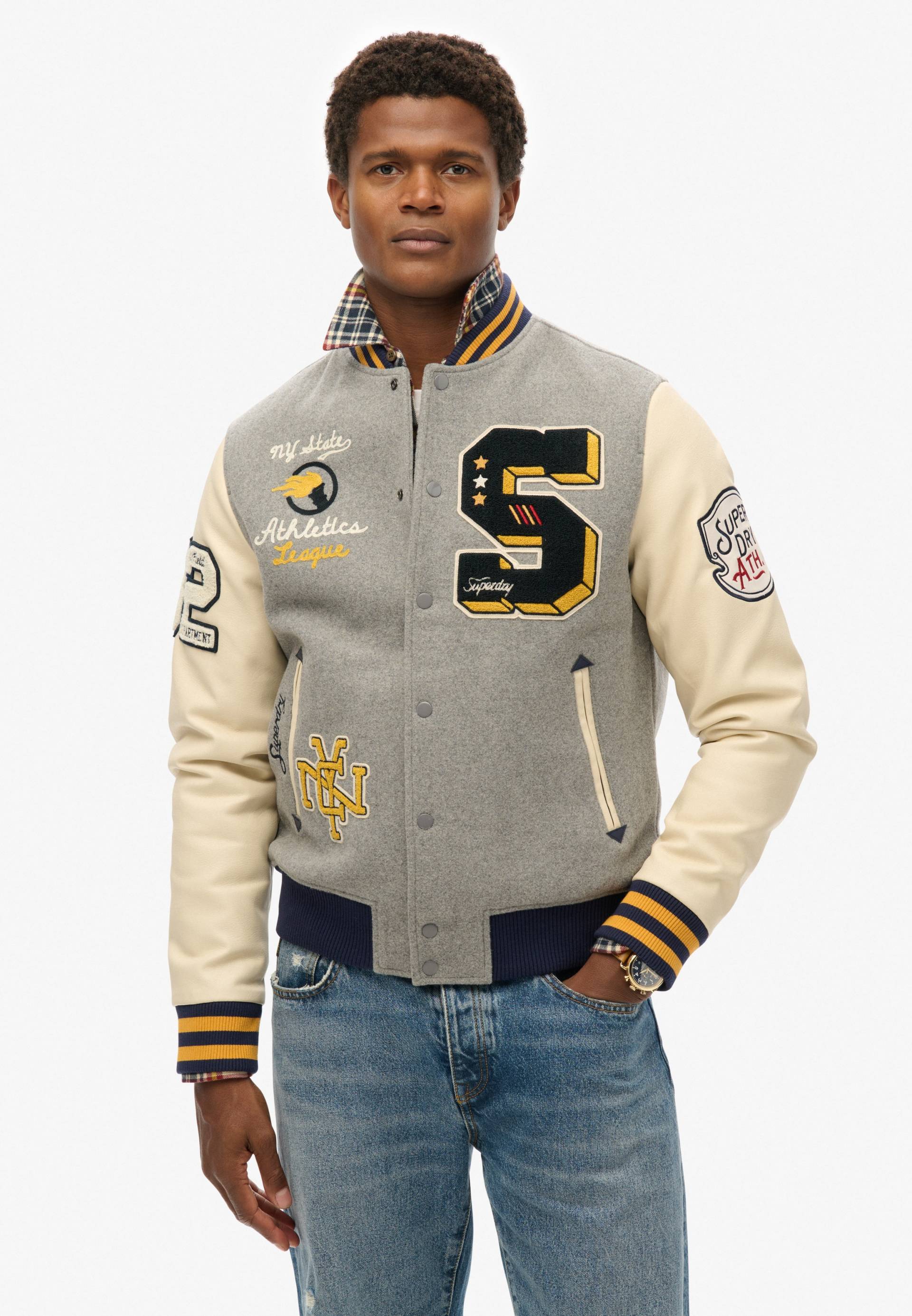Superdry Parka »COLLEGE PATCHED BOMBER JACKET« Superdry Parka »COLLEGE PATCHED BOMBER JACKET« von Superdry