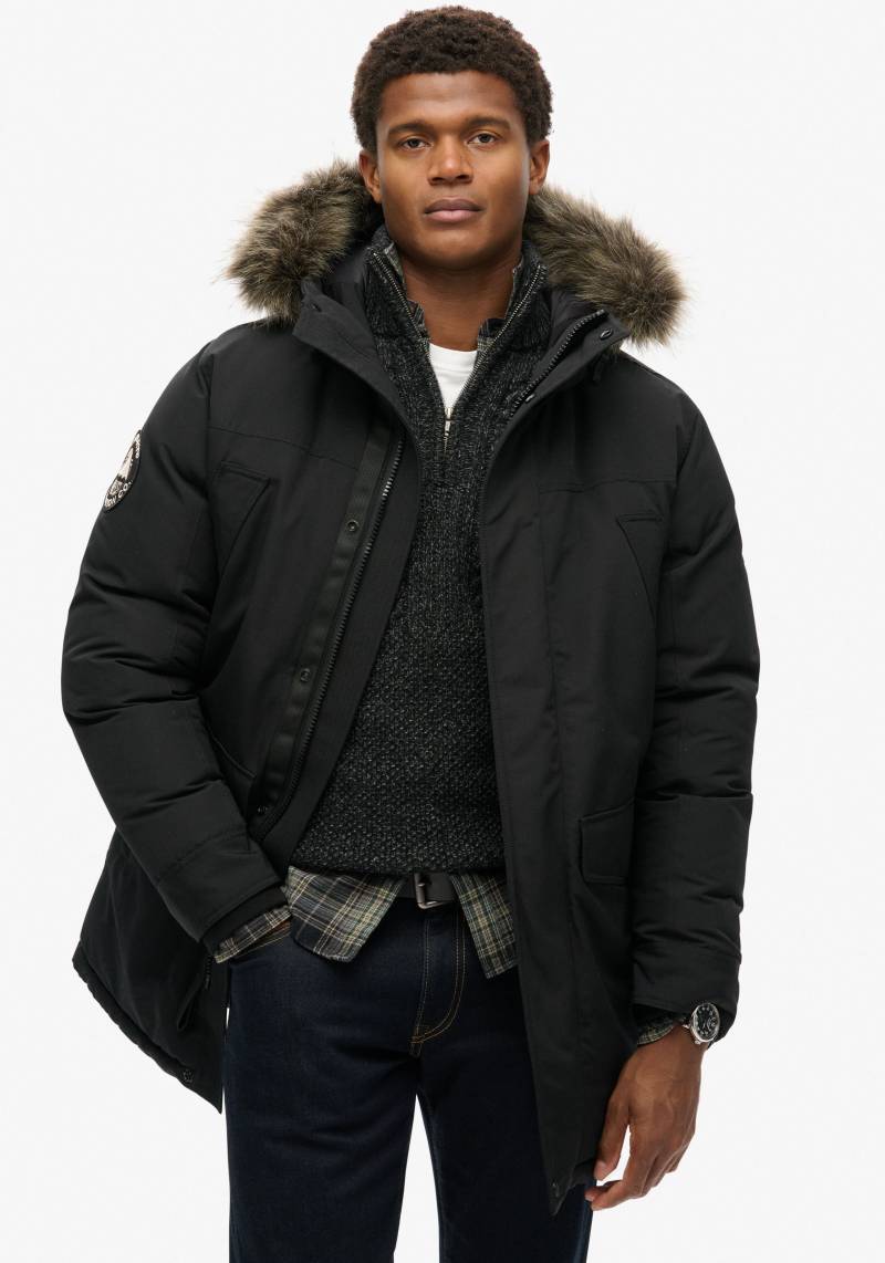 Superdry Parka »EVEREST FAUX FUR PARKA JACKET«, mit Kapuze von Superdry