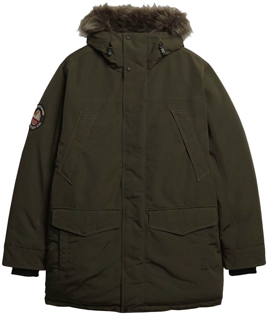 Superdry Parka »EVEREST FAUX FUR PARKA JACKET«, mit Kapuze von Superdry