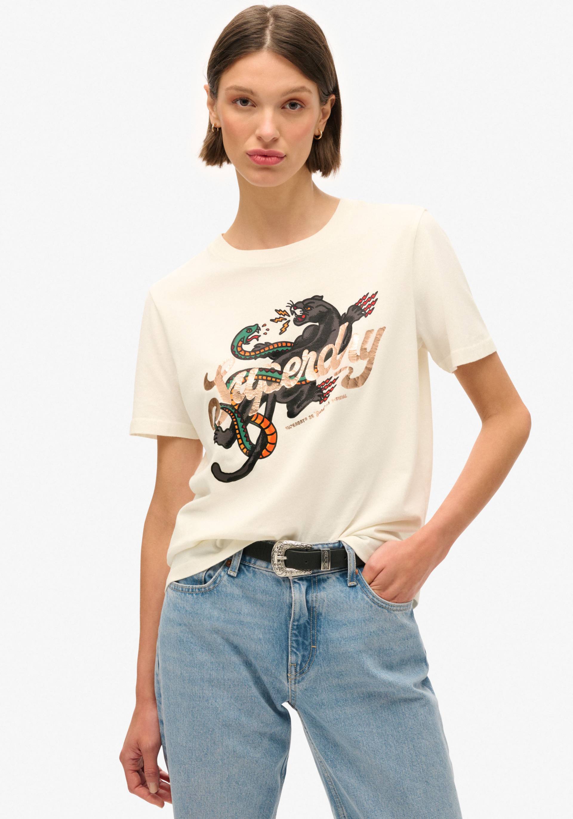 Superdry Print-Shirt »Tattoo Script Relaxed Tshirt« von Superdry