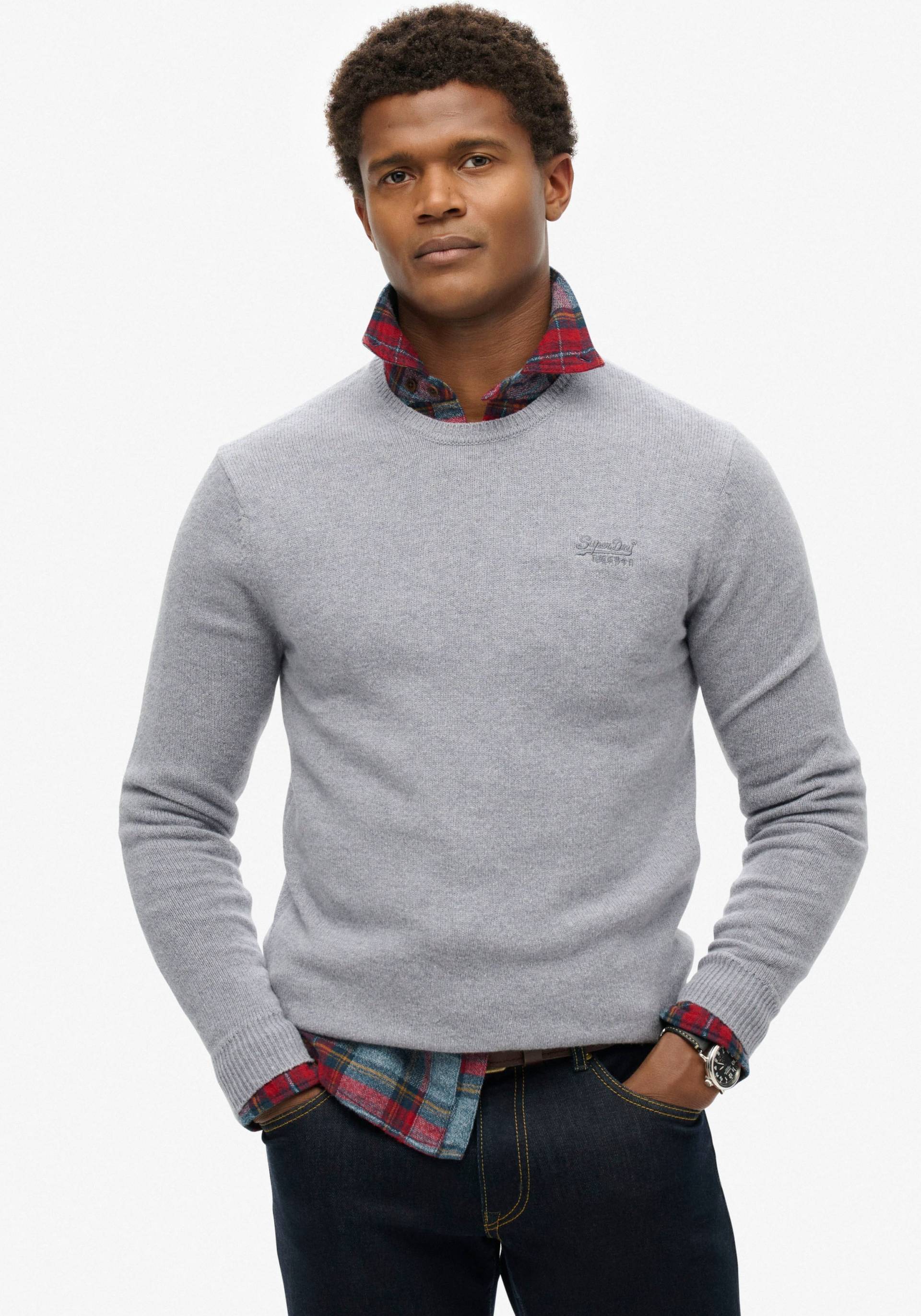 Superdry Rundhalspullover »ESSENTIAL SLIM FIT CREW JUMPER« von Superdry