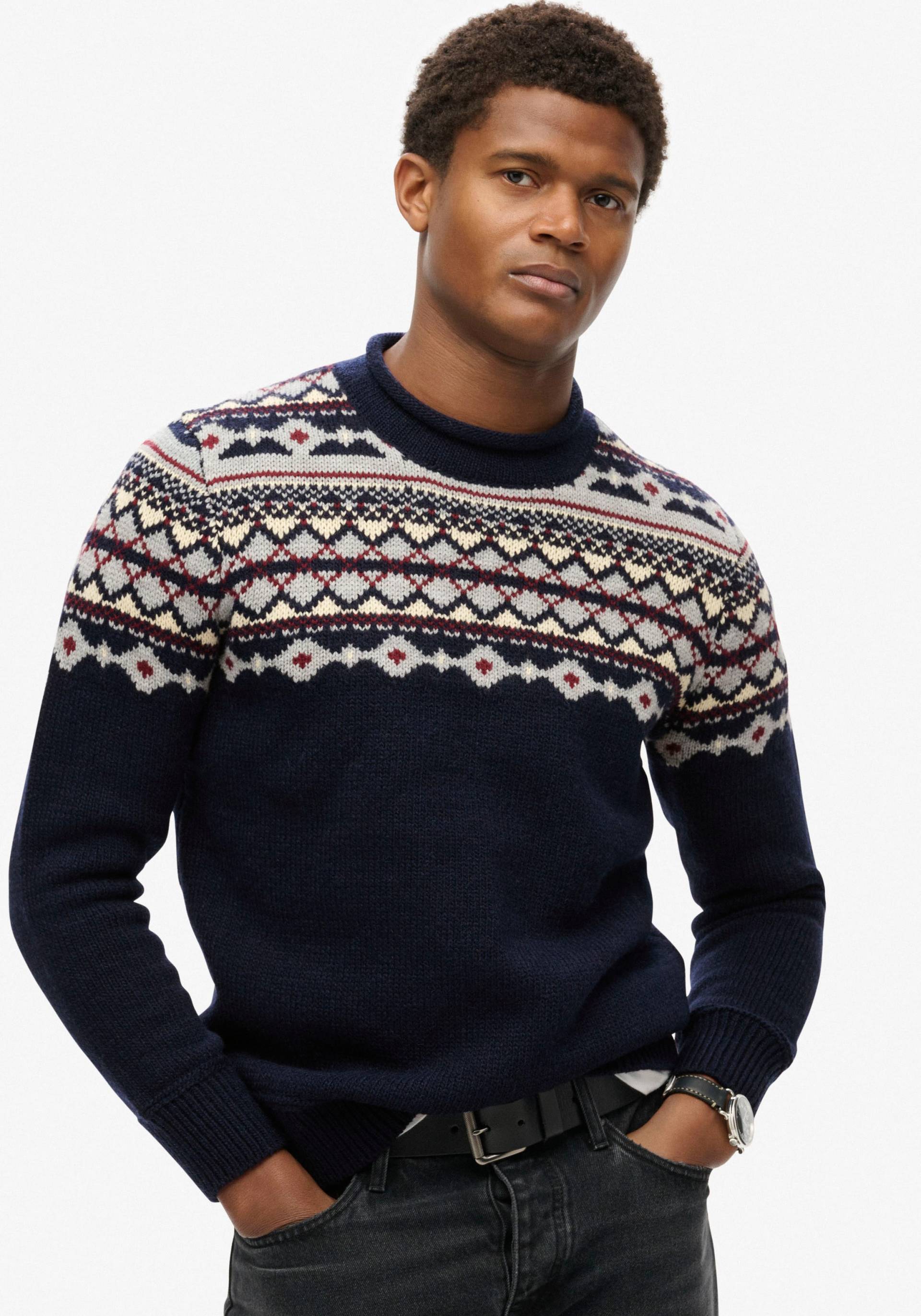 Superdry Rundhalspullover »FAIRISLE KNIT CREW JUMPER« von Superdry