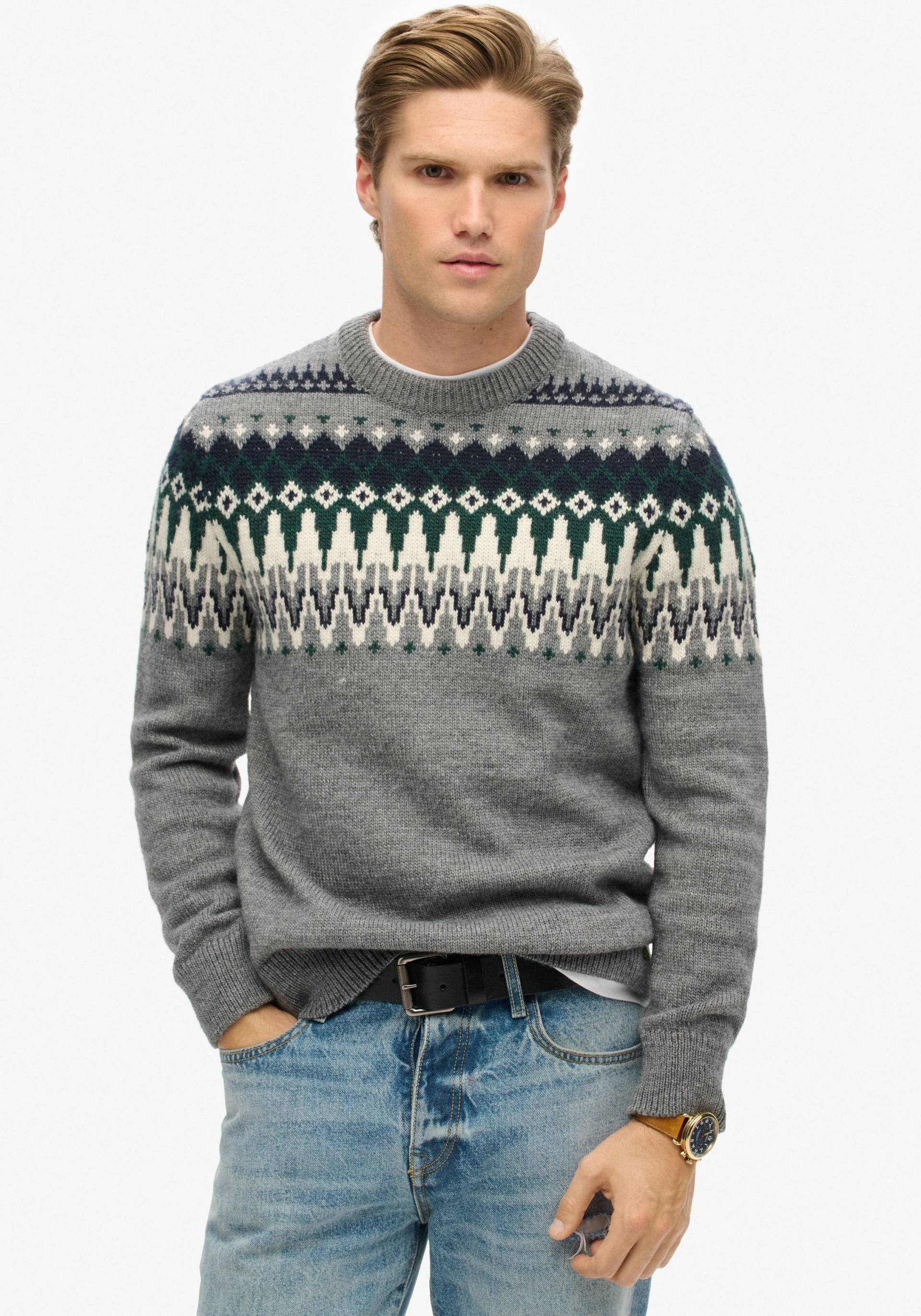 Superdry Rundhalspullover »FAIRISLE KNIT CREW JUMPER« von Superdry