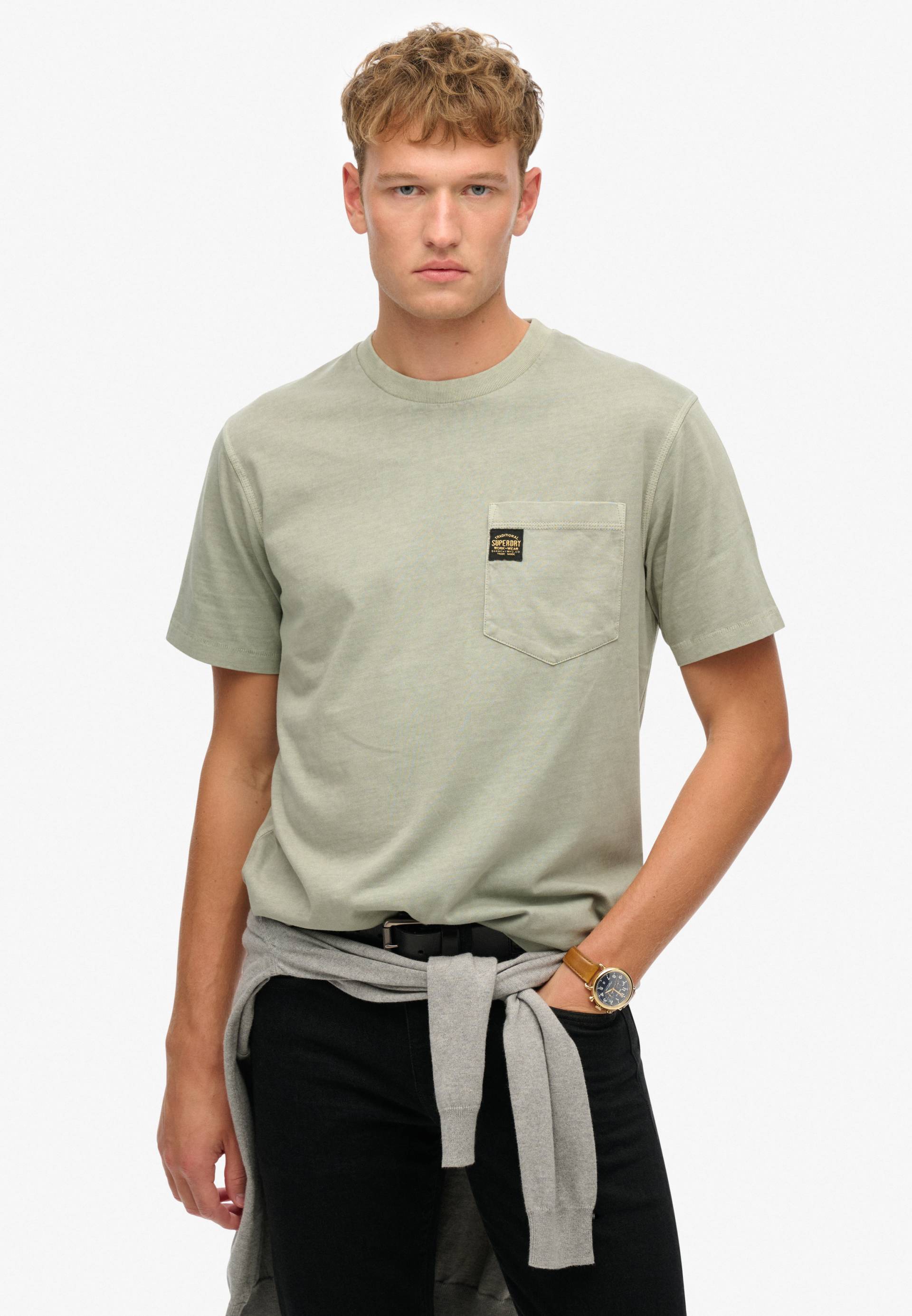 Superdry Rundhalsshirt »CONTRAST STITCH POCKET T-SHIRT« von Superdry