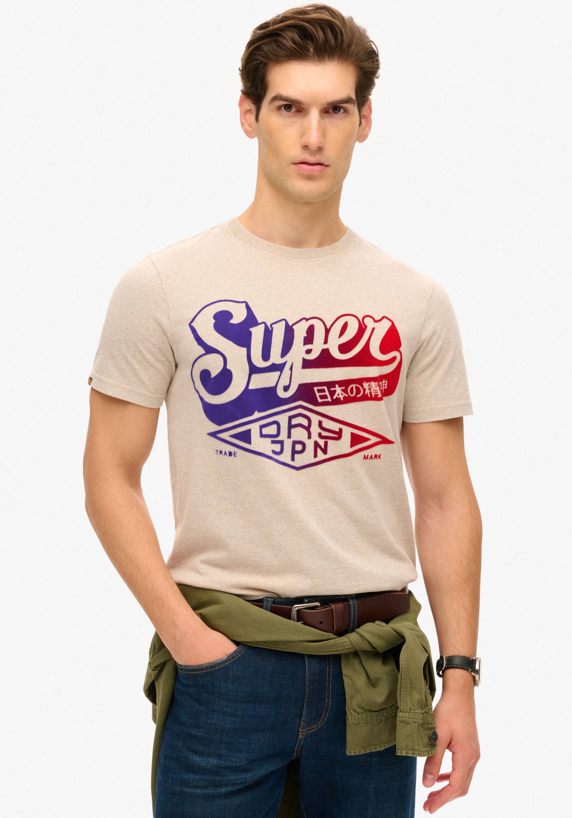 Superdry Rundhalsshirt »FLOCKED FADE GRAPHIC T SHIRT« Superdry Rundhalsshirt »FLOCKED FADE GRAPHIC T SHIRT« von Superdry
