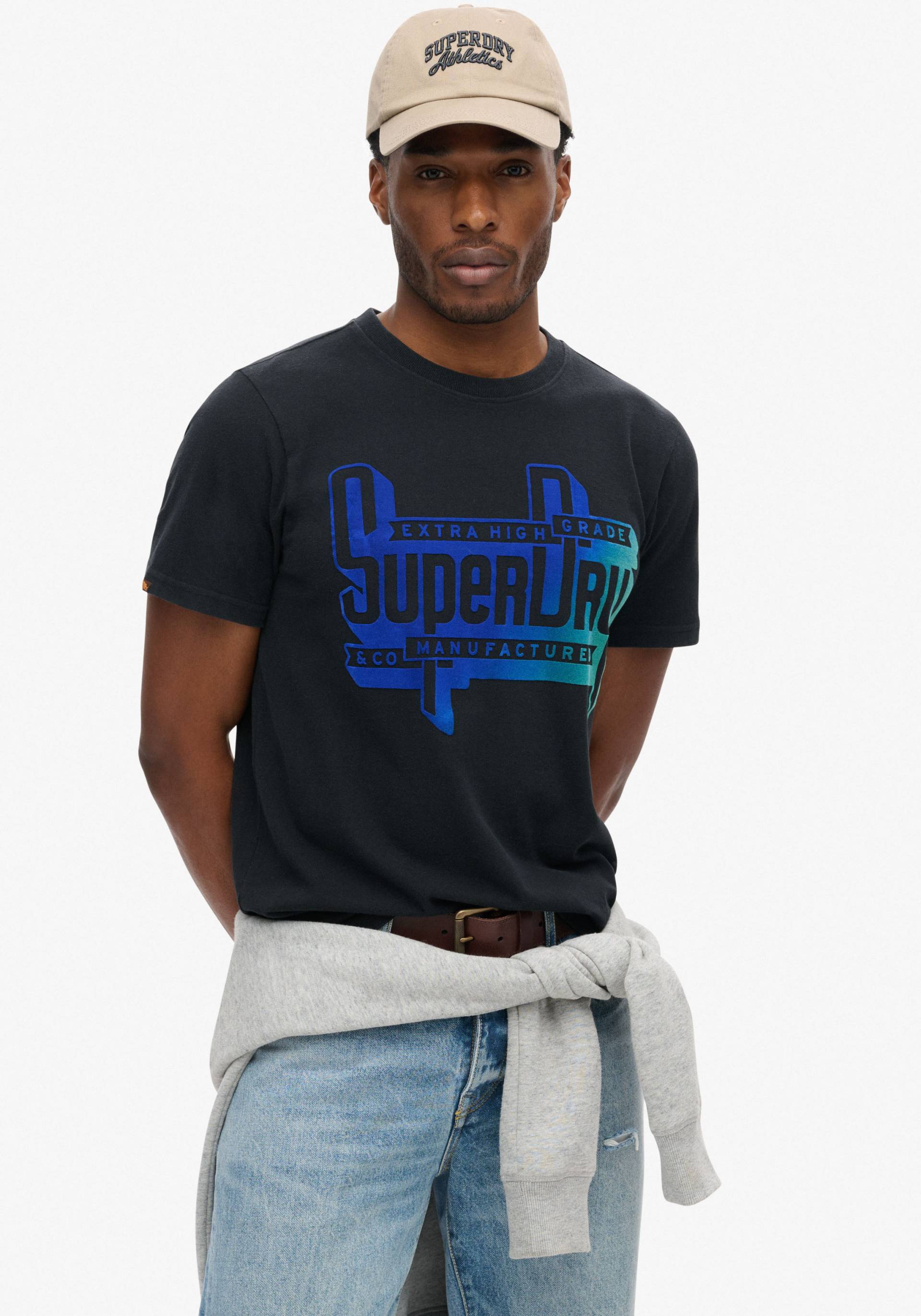 Superdry Rundhalsshirt »FLOCKED FADE GRAPHIC T SHIRT« Superdry Rundhalsshirt »FLOCKED FADE GRAPHIC T SHIRT« von Superdry