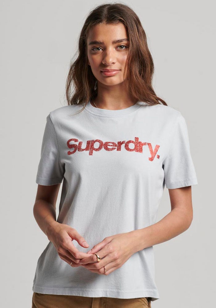 Superdry Rundhalsshirt »METALLIC CORE LOGO T SHIRT« von Superdry