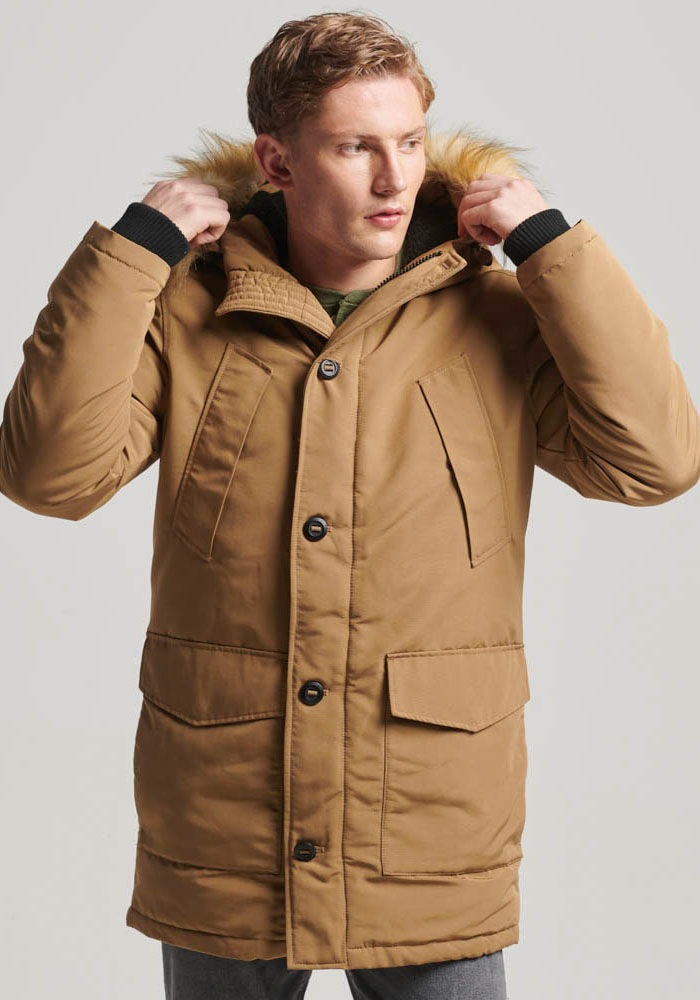 Superdry Steppjacke »EVEREST FAUX FUR HOODED PARKA« von Superdry