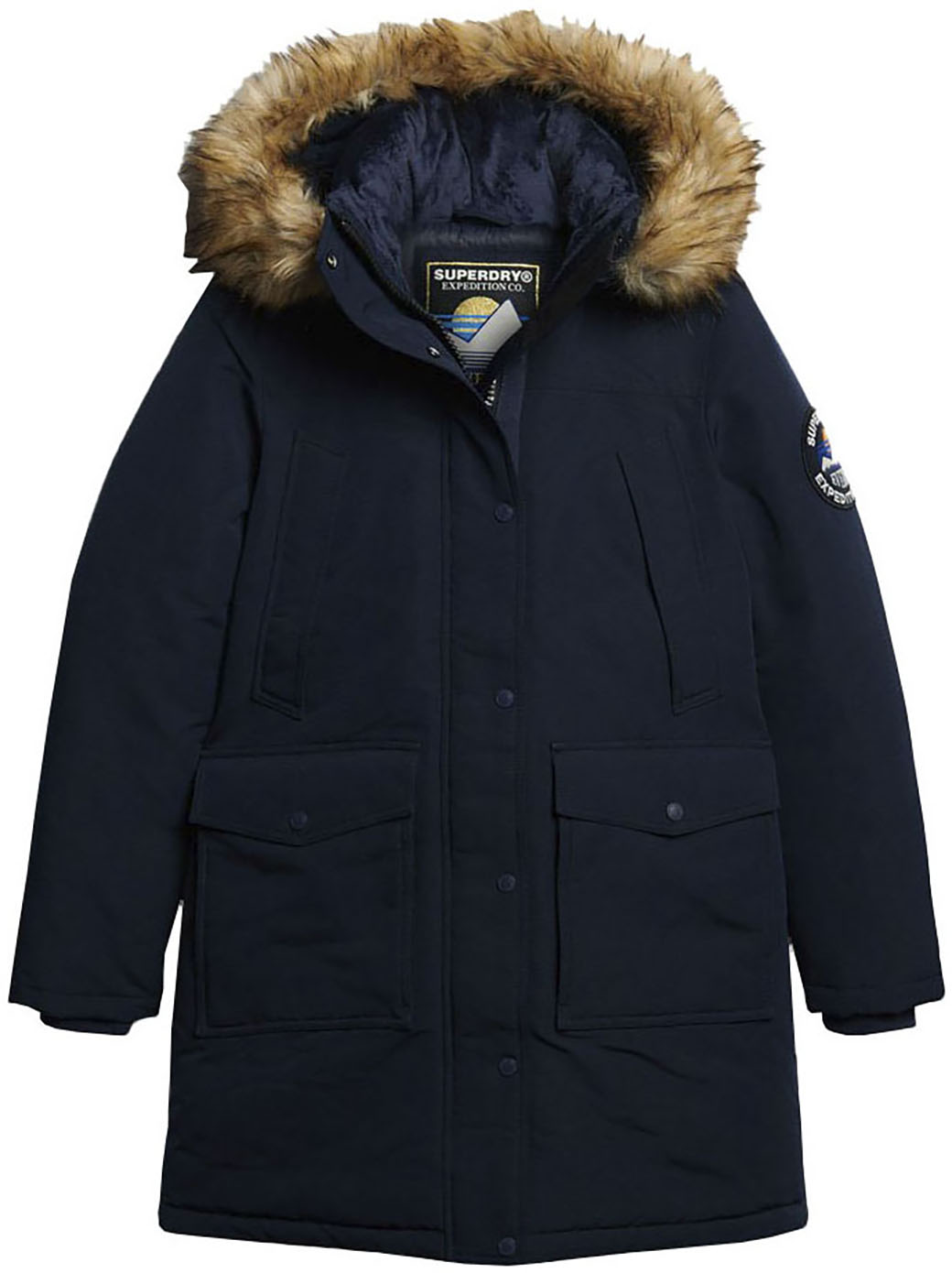 Superdry Steppjacke »EVEREST FAUX FUR PARKA JACKET«, mit Kapuze Superdry Steppjacke »EVEREST FAUX FUR PARKA JACKET«, mit Kapuze von Superdry