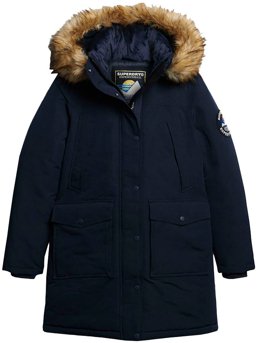 Superdry Steppjacke »EVEREST FAUX FUR PARKA JACKET«, mit Kapuze Superdry Steppjacke »EVEREST FAUX FUR PARKA JACKET«, mit Kapuze von Superdry