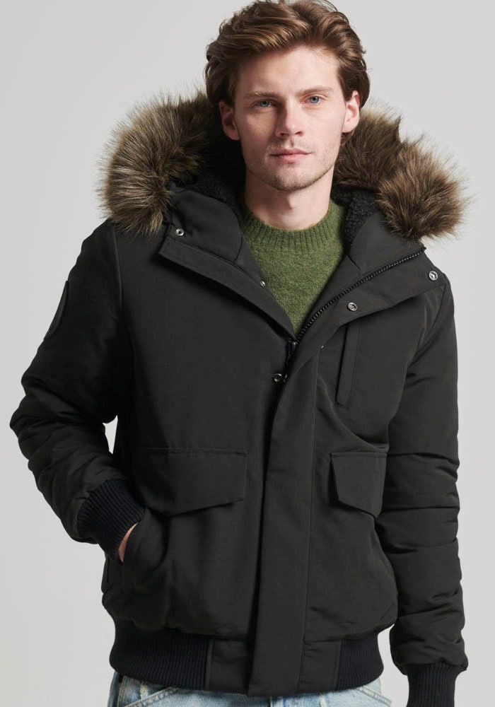 Superdry Steppjacke »EVEREST HOODED PUFFER BOMBER«, mit Kapuze von Superdry