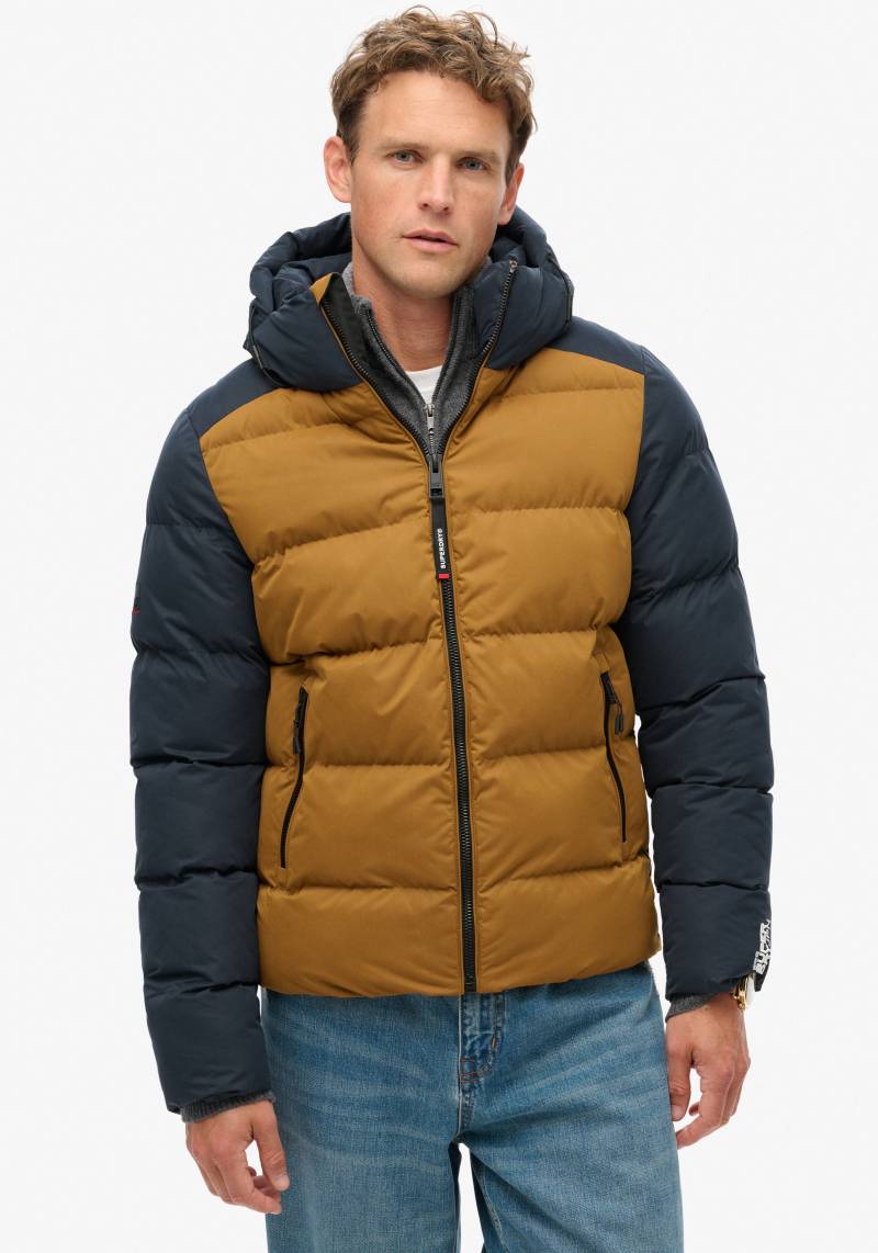 Superdry Steppjacke »HOOD COLOUR BLOCK SPORT PUFFER«, mit Kapuze von Superdry