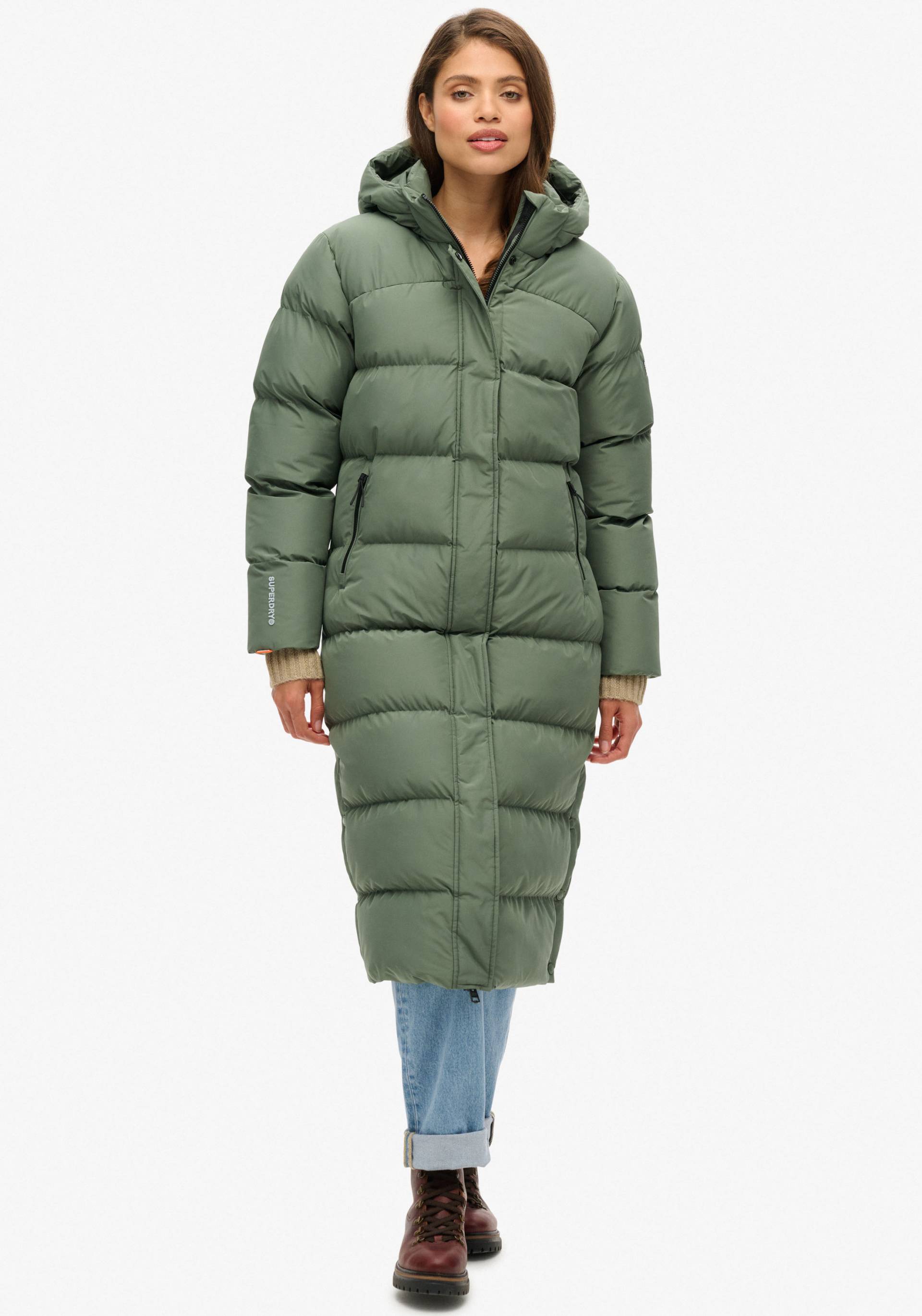 Superdry Steppjacke »HOODED LONGLINE SPORTS PUFFER«, mit Kapuze von Superdry