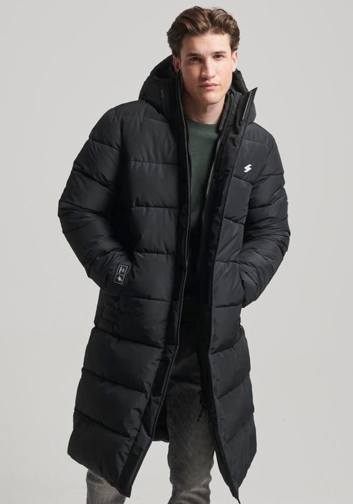 Superdry Steppjacke »HOODED LONGLINE SPORTS PUFFER«, mit Kapuze von Superdry