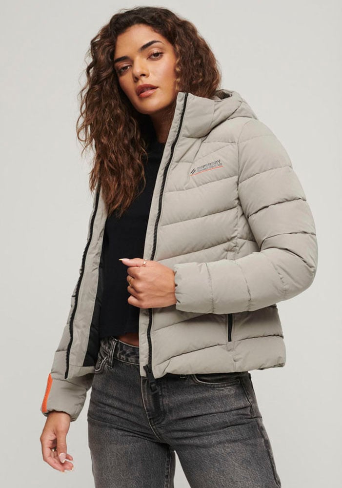 Superdry Steppjacke »HOODED MICROFIBRE PADDED JKT«, mit Kapuze von Superdry