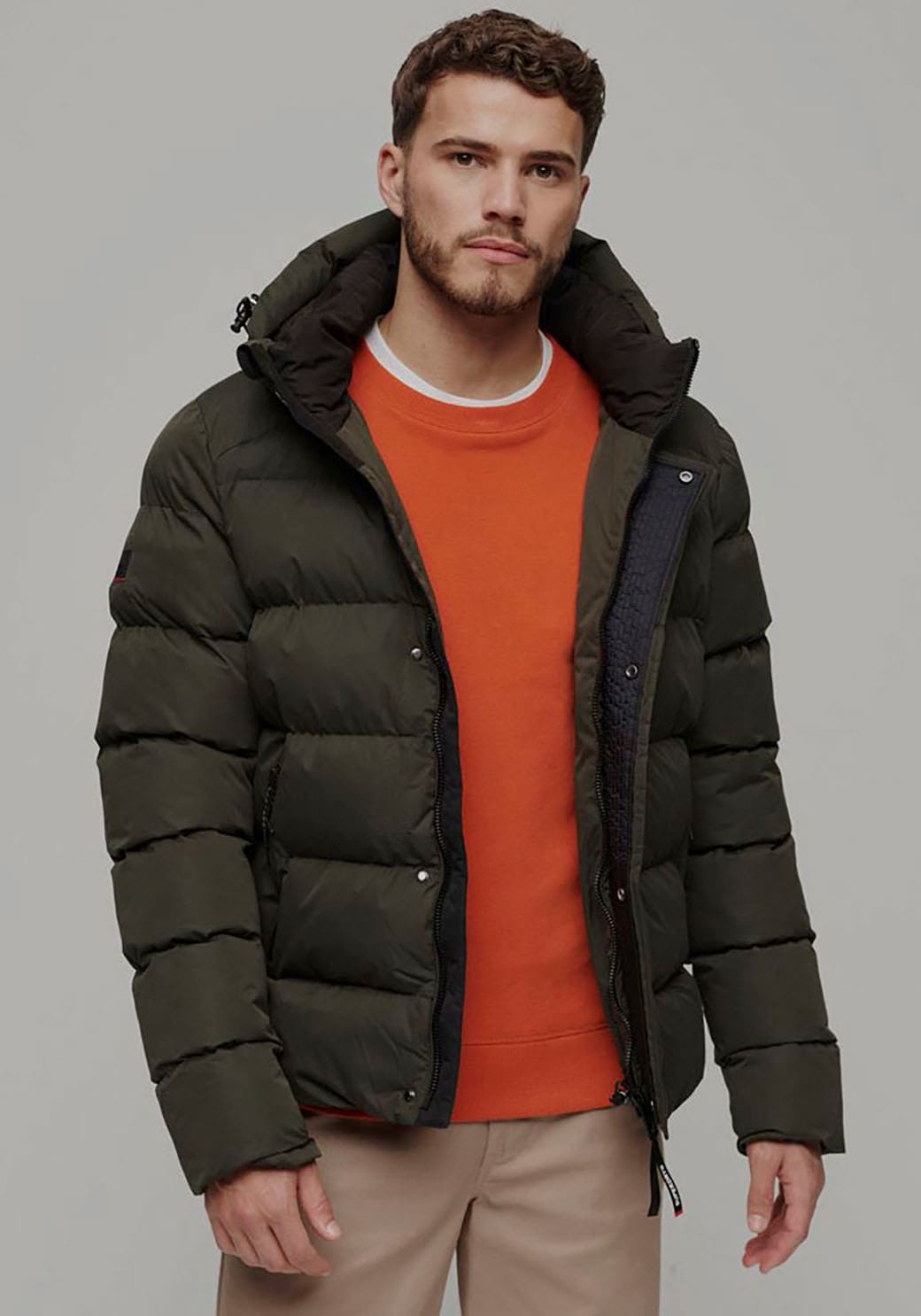 Superdry Steppjacke »HOODED MICROFIBRE SPORT PUFFER«, mit Kapuze von Superdry