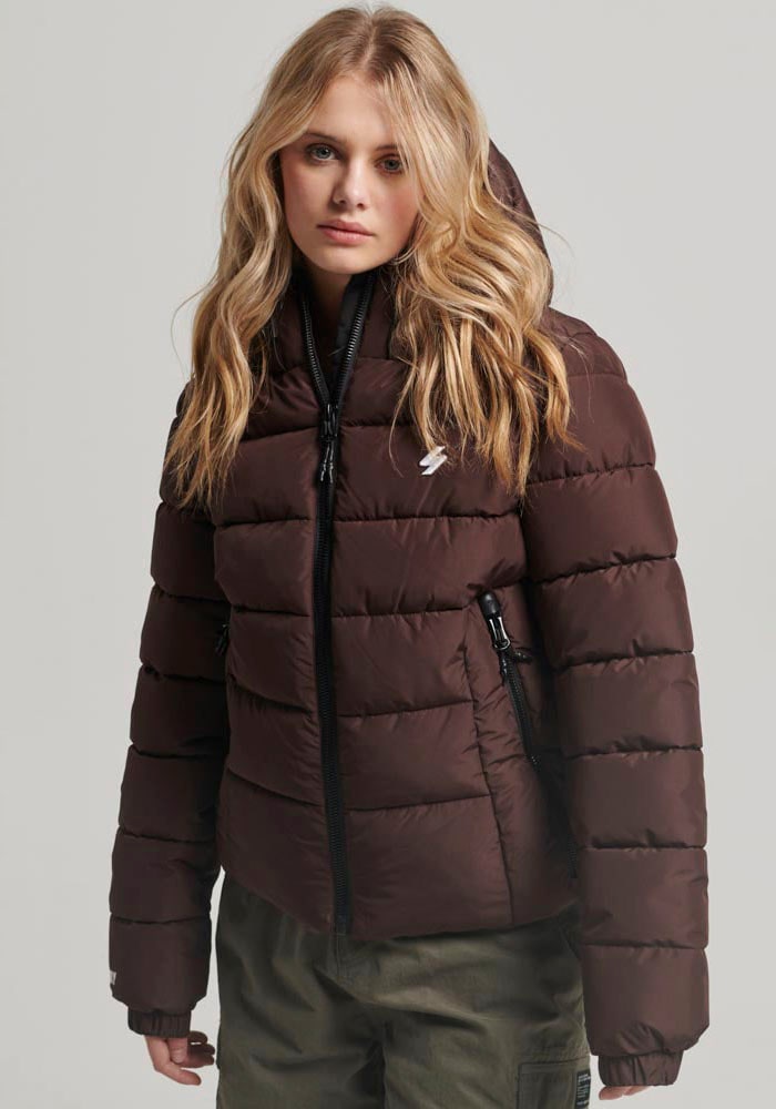 Superdry Steppjacke »HOODED SPIRIT SPORTS PUFFER«, mit Kapuze, aus wasserabweisendem Material von Superdry