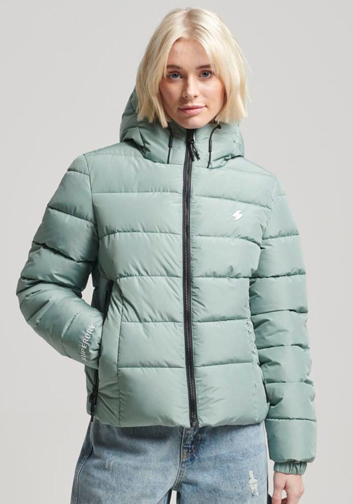 Superdry Steppjacke »HOODED SPIRIT SPORTS PUFFER«, mit Kapuze, aus wasserabweisendem Material von Superdry