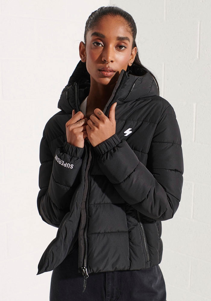 Superdry Steppjacke »HOODED SPIRIT SPORTS PUFFER«, mit Kapuze, aus wasserabweisendem Material von Superdry