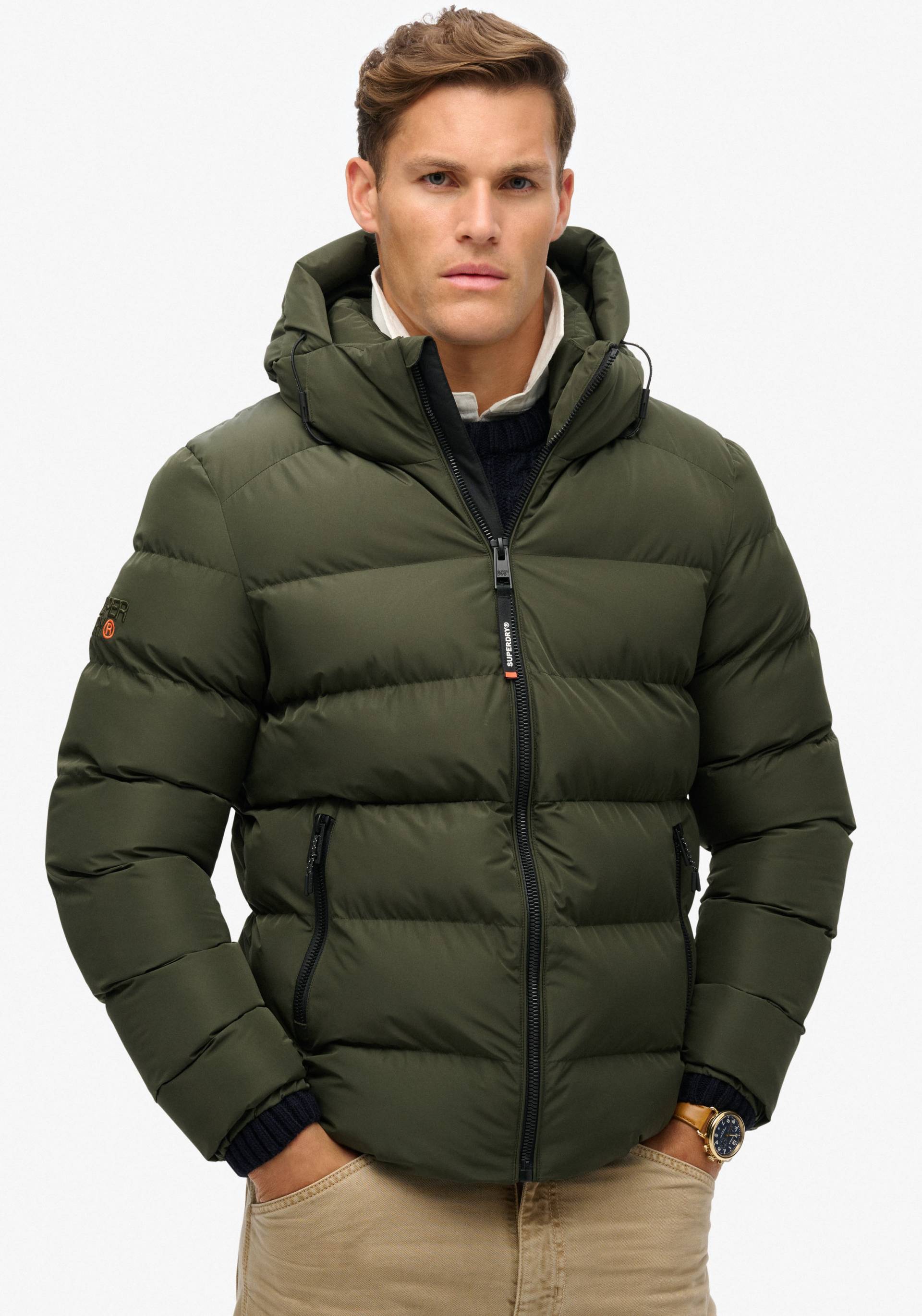Superdry Steppjacke »HOODED SPORTS PUFFER JACKET«, mit Kapuze Superdry Steppjacke »HOODED SPORTS PUFFER JACKET«, mit Kapuze von Superdry
