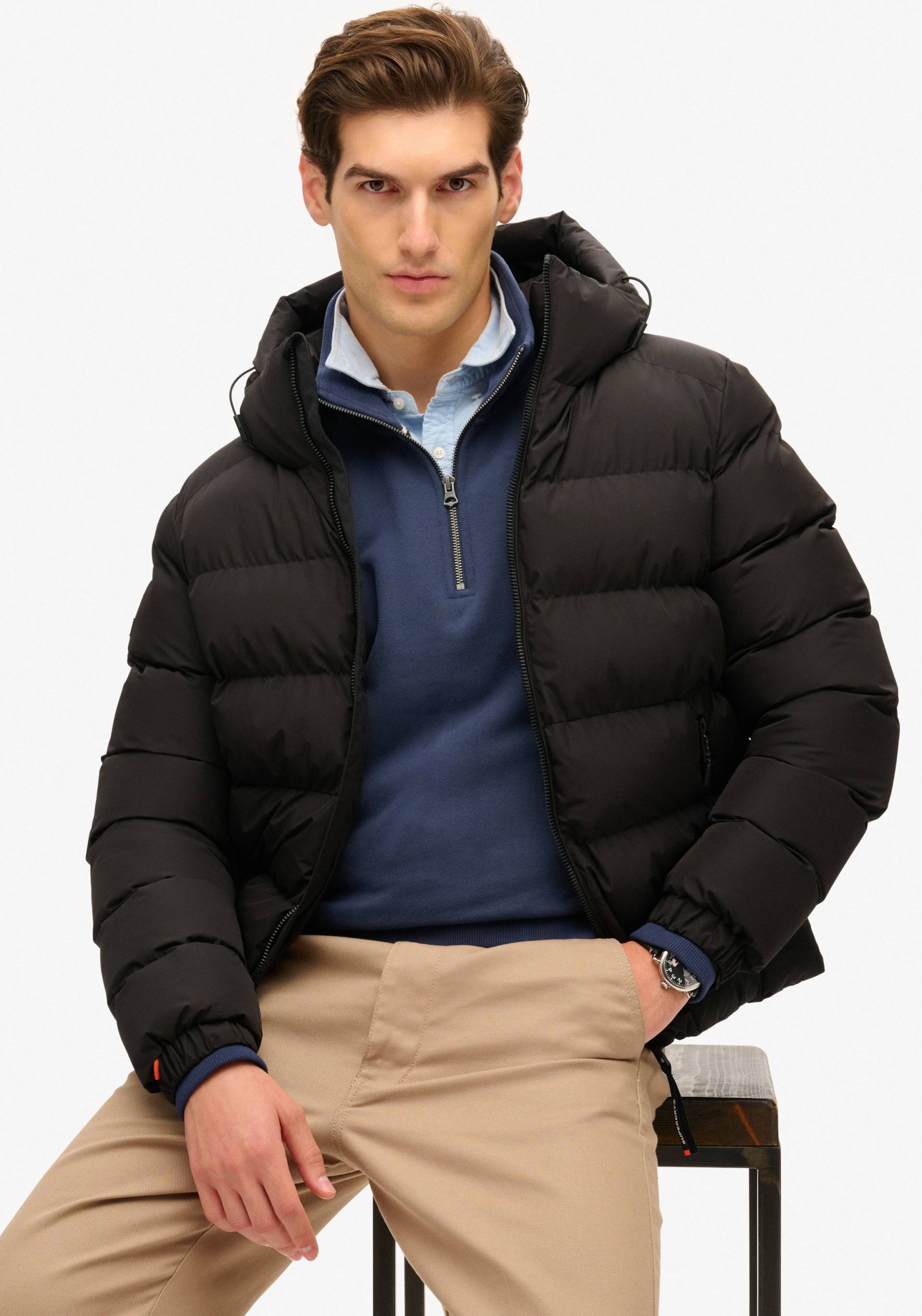 Superdry Steppjacke »HOODED SPORTS PUFFER JACKET«, mit Kapuze Superdry Steppjacke »HOODED SPORTS PUFFER JACKET«, mit Kapuze von Superdry
