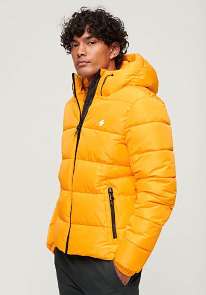 Superdry Steppjacke »HOODED SPORTS PUFFR JACKET«, mit Kapuze, mit kontrastfarbener Stickerei von Superdry