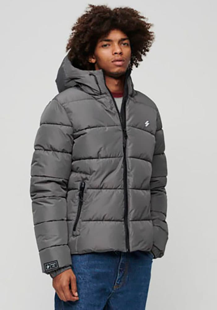 Superdry Steppjacke »HOODED SPORTS PUFFR JACKET«, mit Kapuze, mit kontrastfarbener Stickerei von Superdry