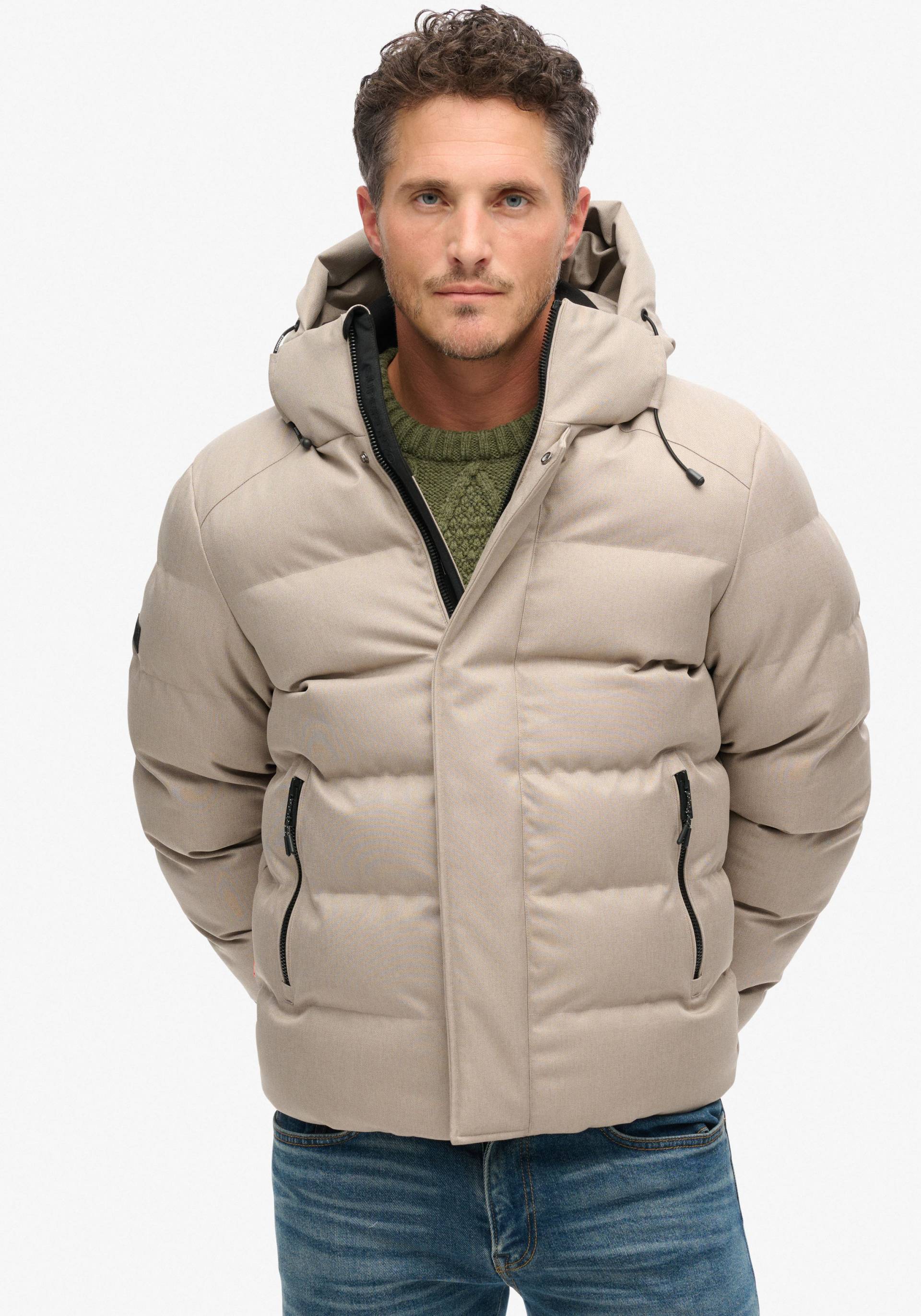 Superdry Steppjacke »HOODED TWEED SPORTS PUFFER JKT«, mit Kapuze von Superdry