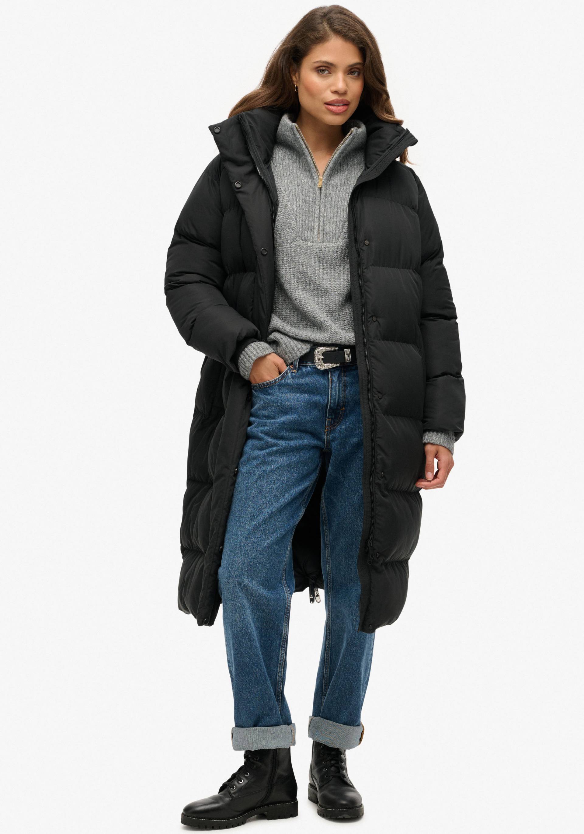 Superdry Steppjacke »Longline Hooded Puffer Jacket« Superdry Steppjacke »Longline Hooded Puffer Jacket« von Superdry