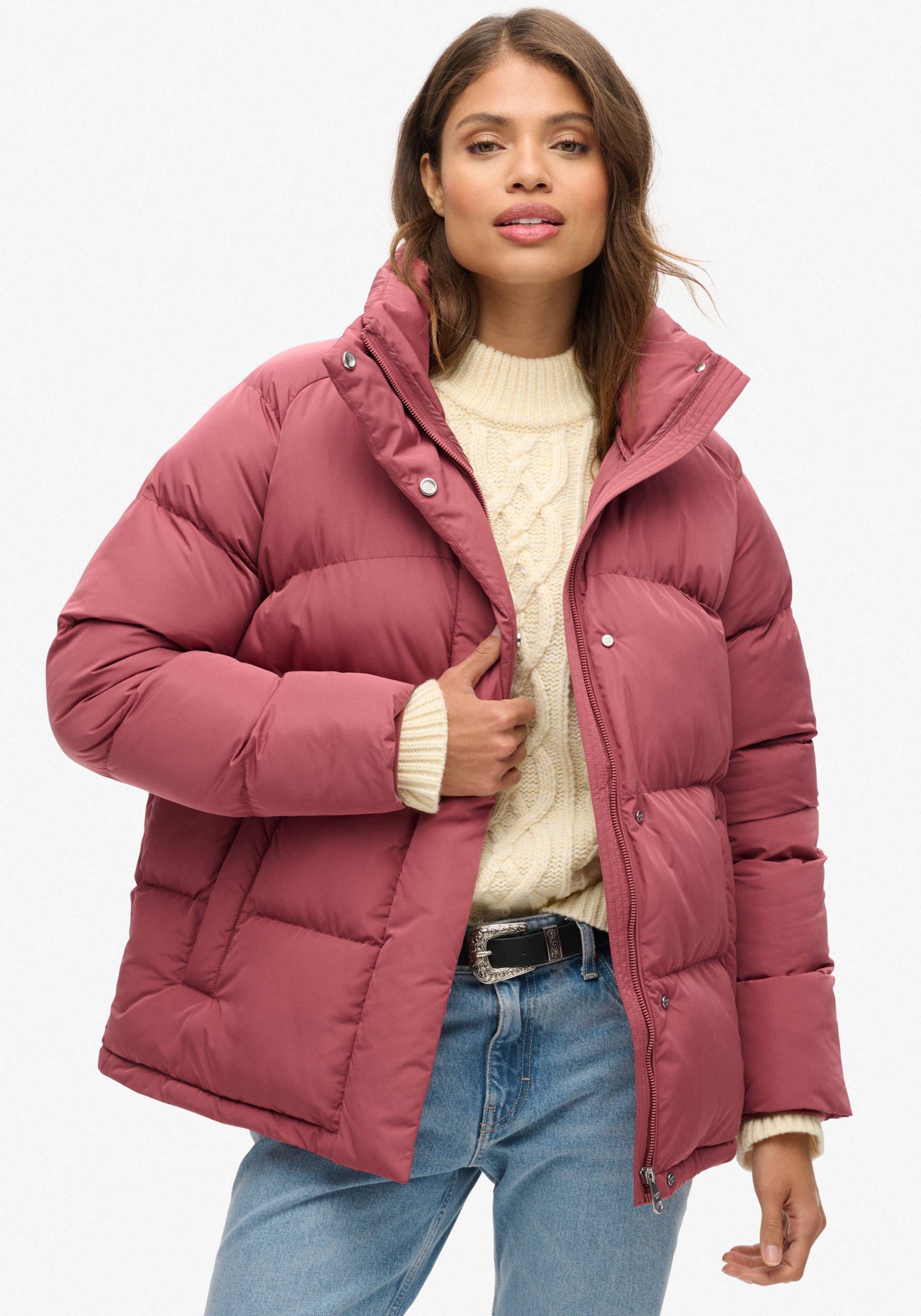 Superdry Steppjacke »MID LENGTH PUFFER JACKET«, mit Kapuze von Superdry