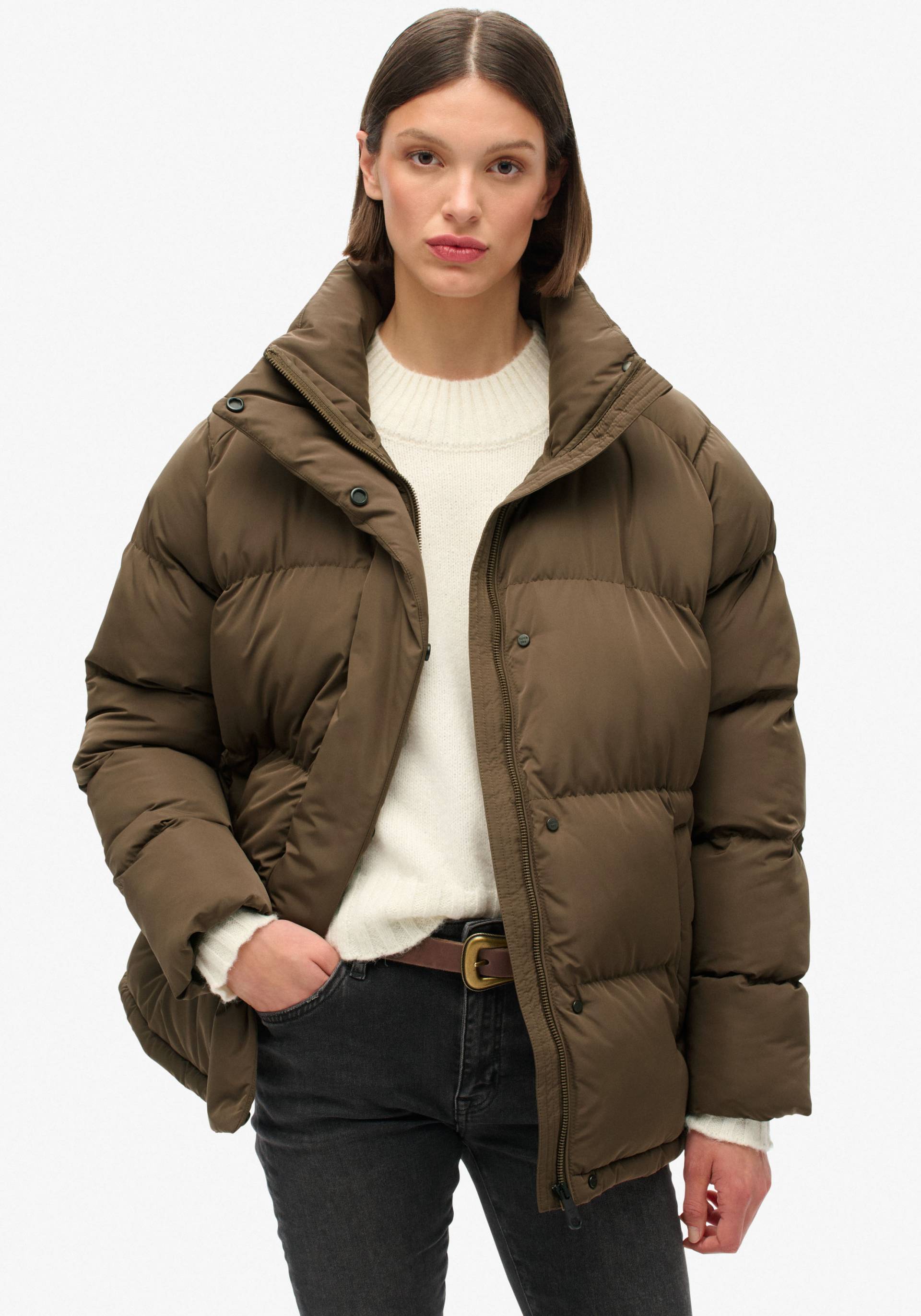 Superdry Steppjacke »MID LENGTH PUFFER JACKET«, mit Kapuze von Superdry